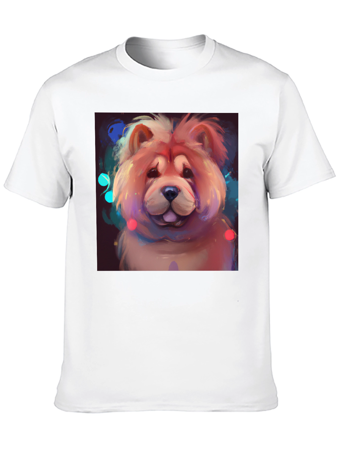 Cartoon Chow Chow Dog Graphic T-Shirt