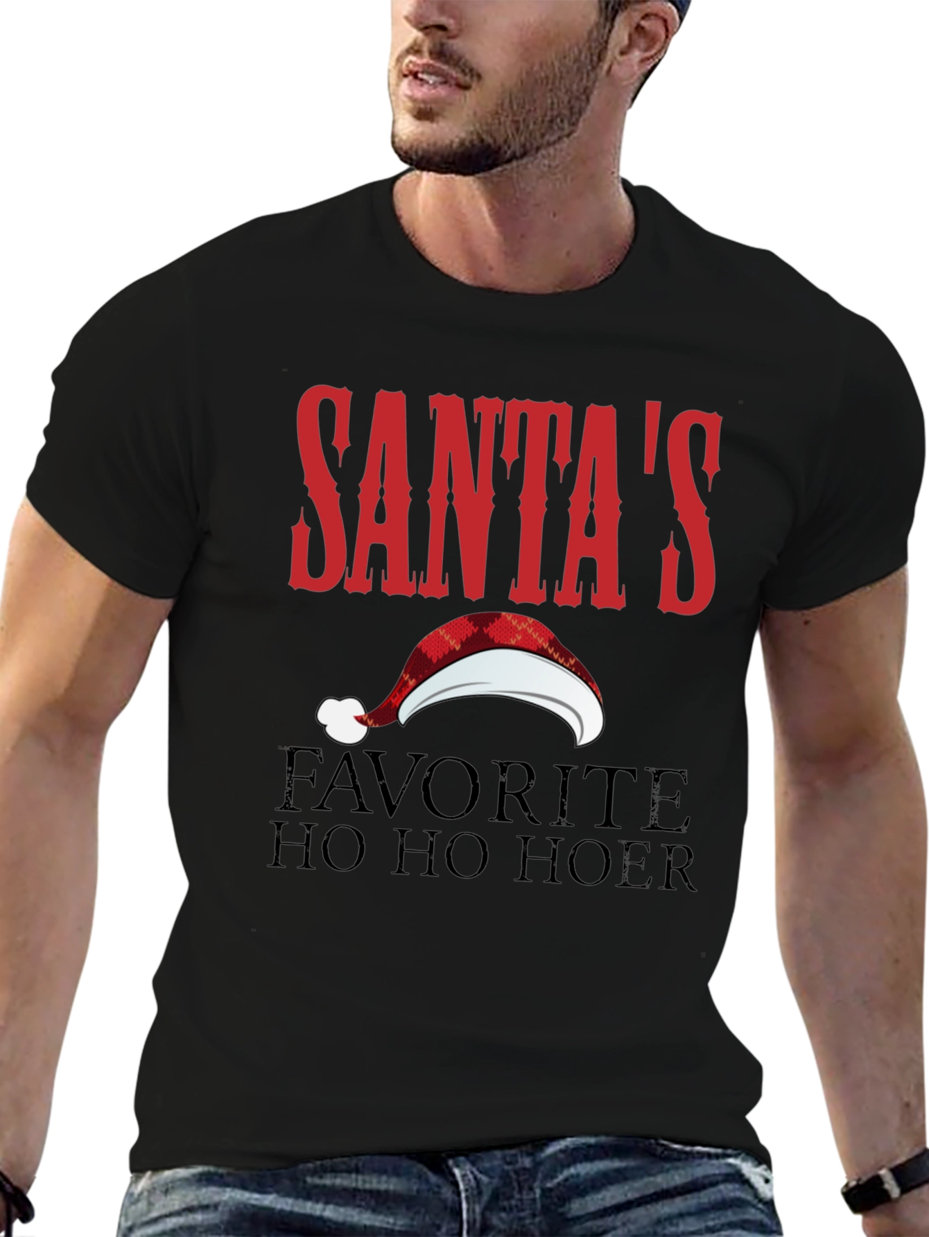Santas Favorite T-Shirt Funny Christmas Tee