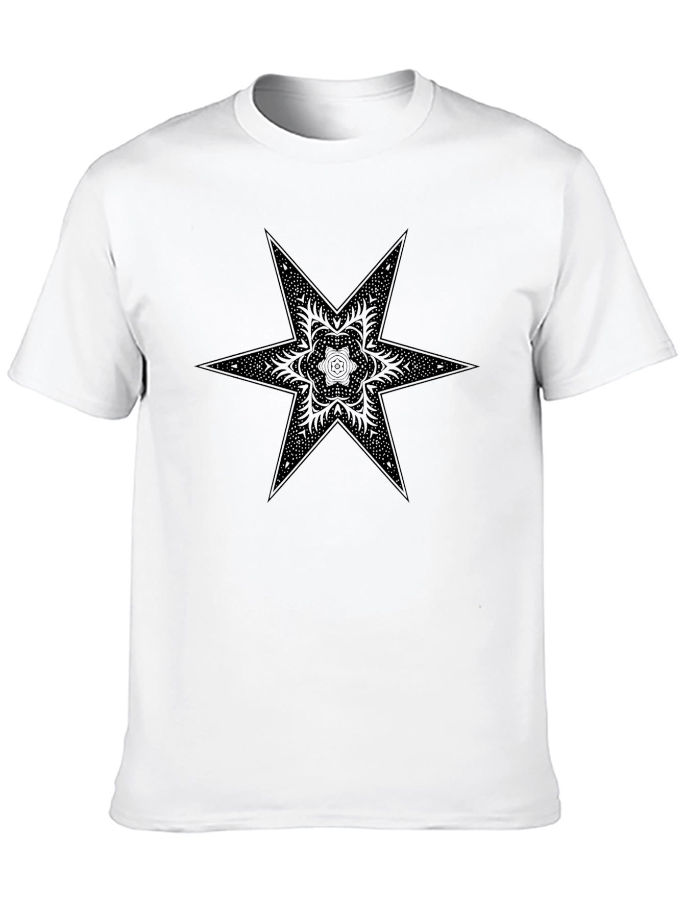 Mystic Star Graphic Tee - Black Cotton Comfort
