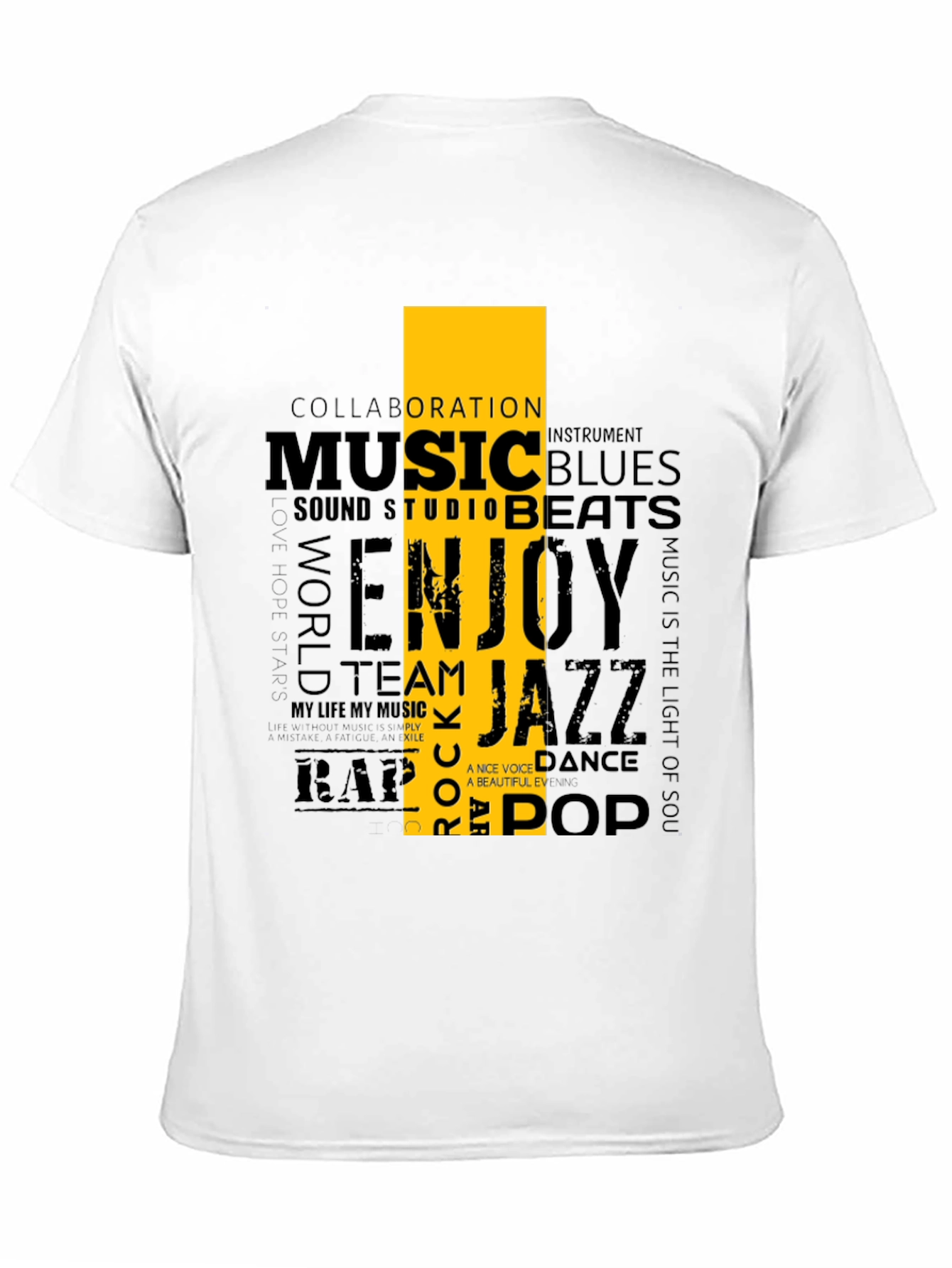 Music Lover Graphic T-Shirt - Black