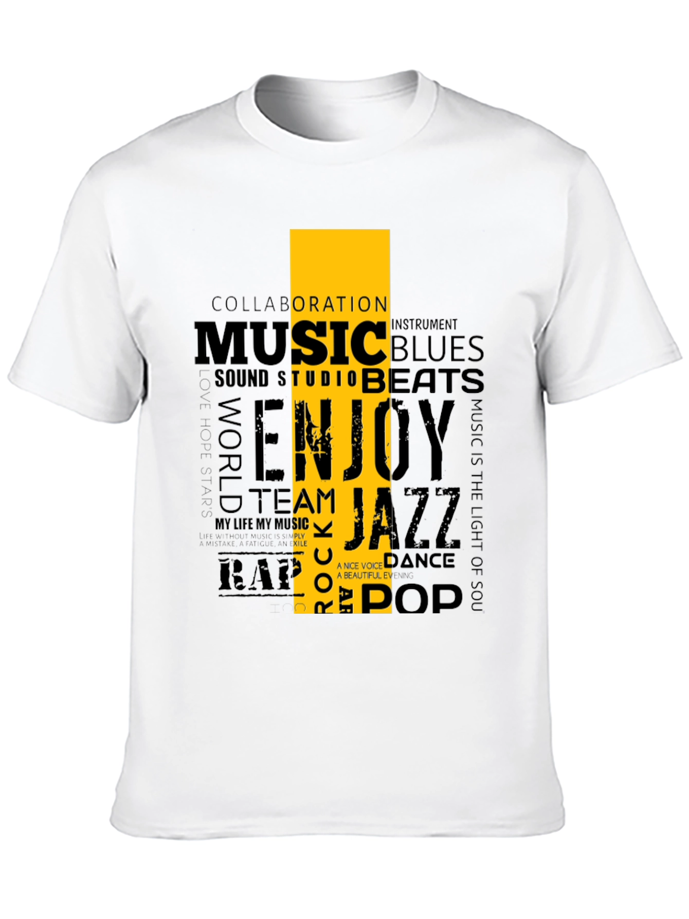 Music Lover Graphic T-Shirt - Black