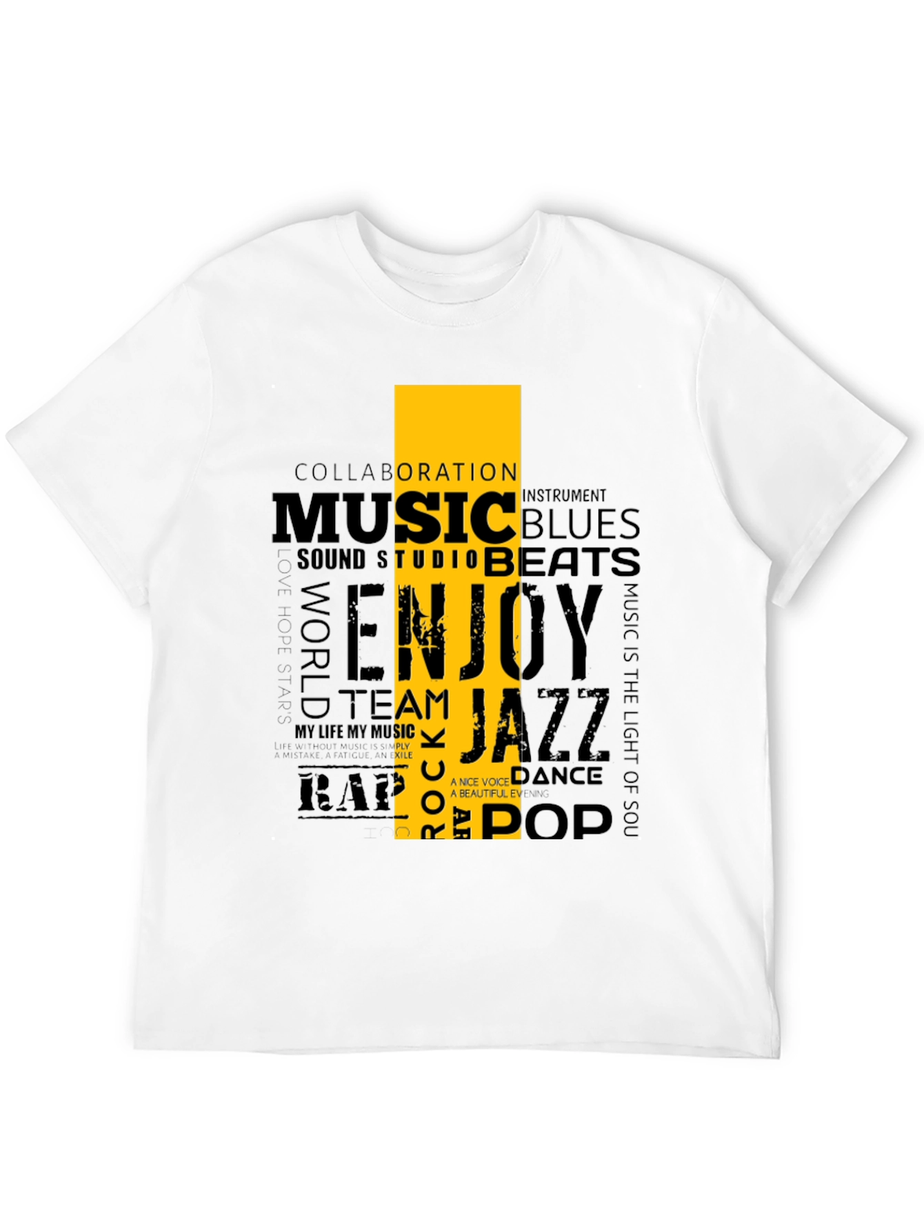 Music Lover Graphic T-Shirt - Black