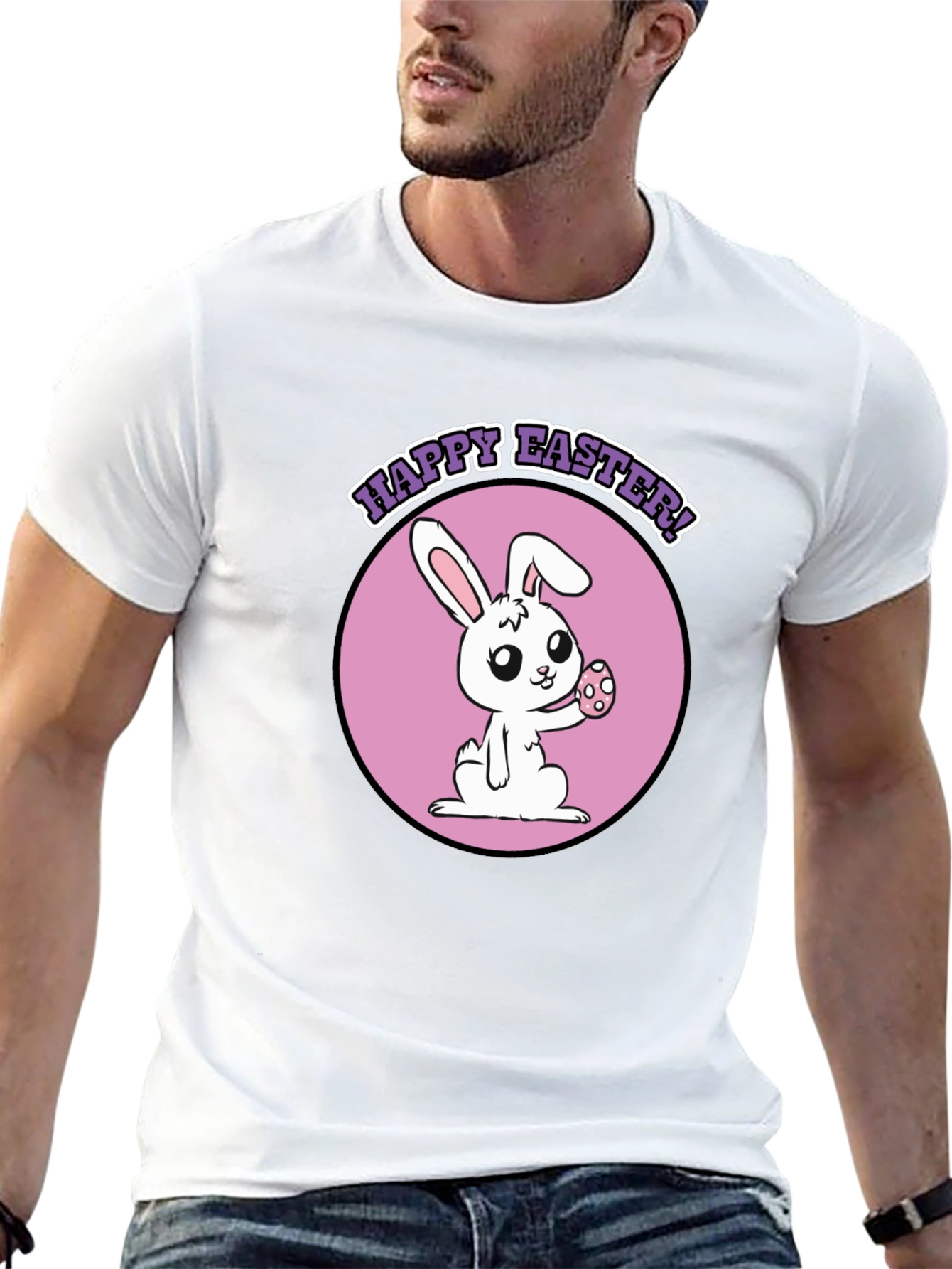 Happy Easter Bunny T-Shirt Cute Cartoon Holiday Tee
