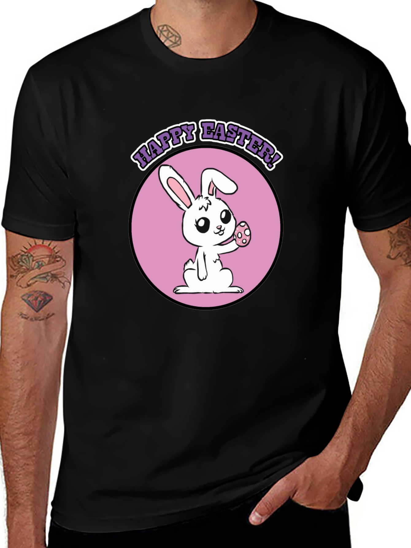 Happy Easter Bunny T-Shirt Cute Cartoon Holiday Tee