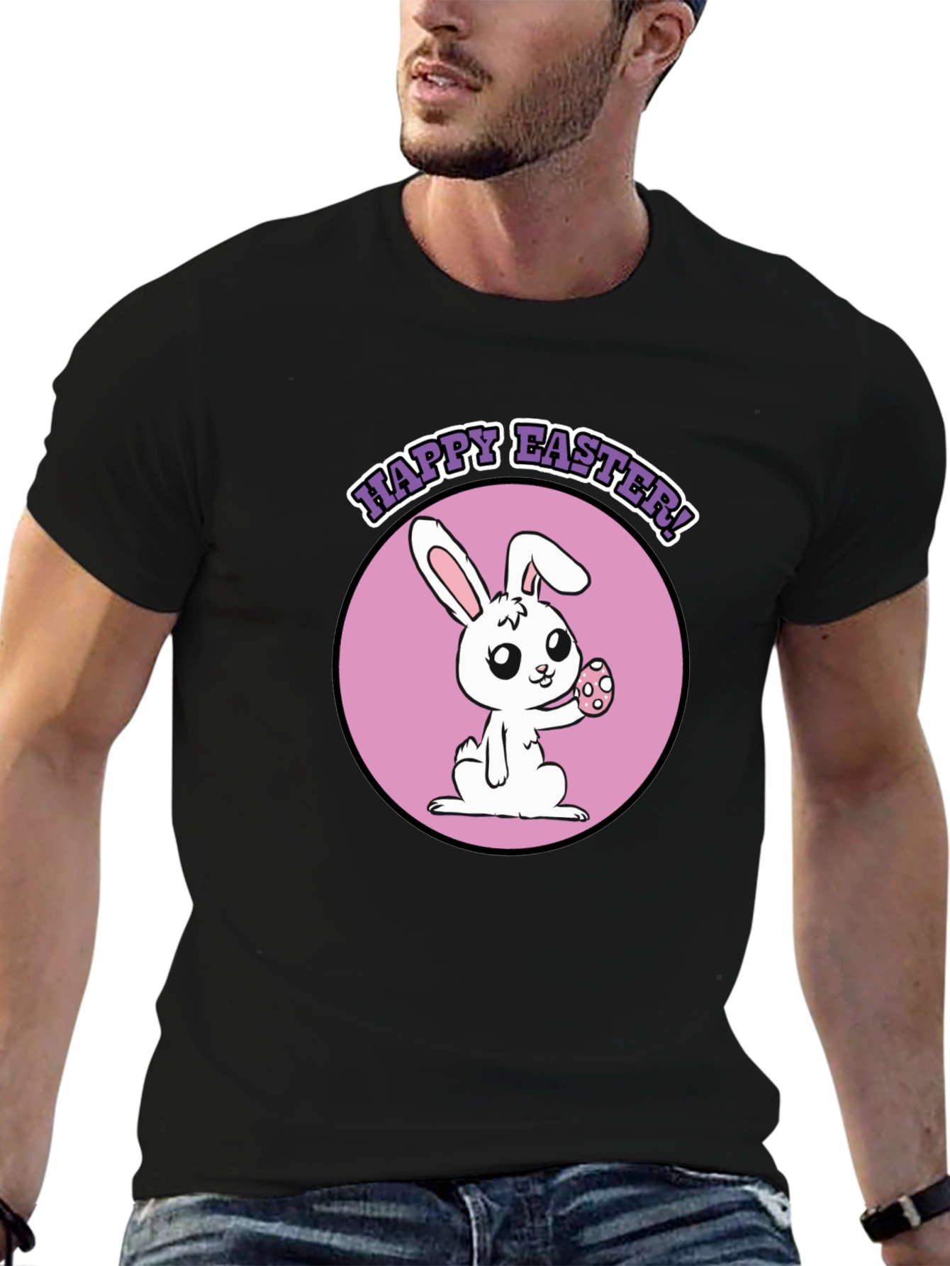 Happy Easter Bunny T-Shirt Cute Cartoon Holiday Tee