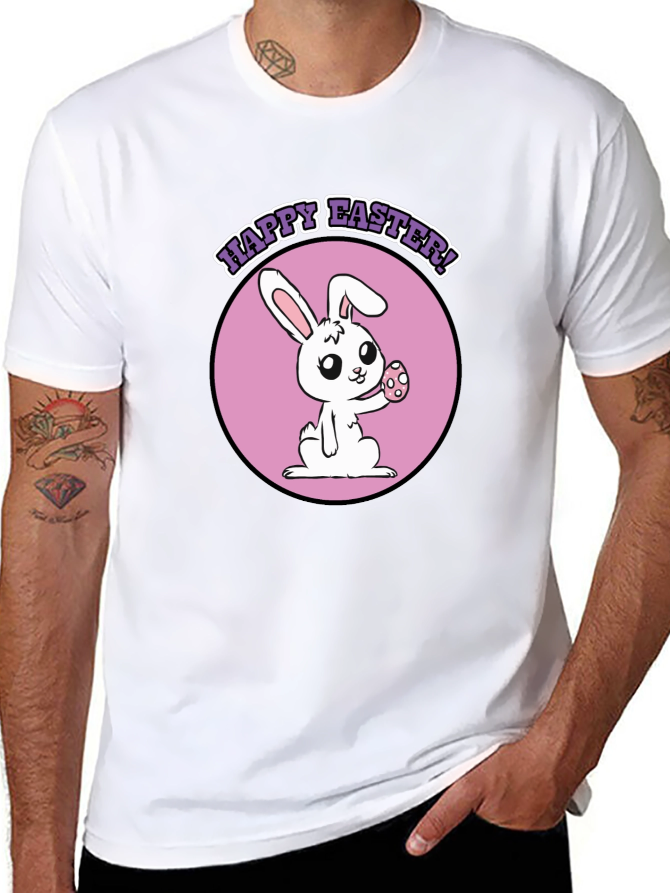 Happy Easter Bunny T-Shirt Cute Cartoon Holiday Tee