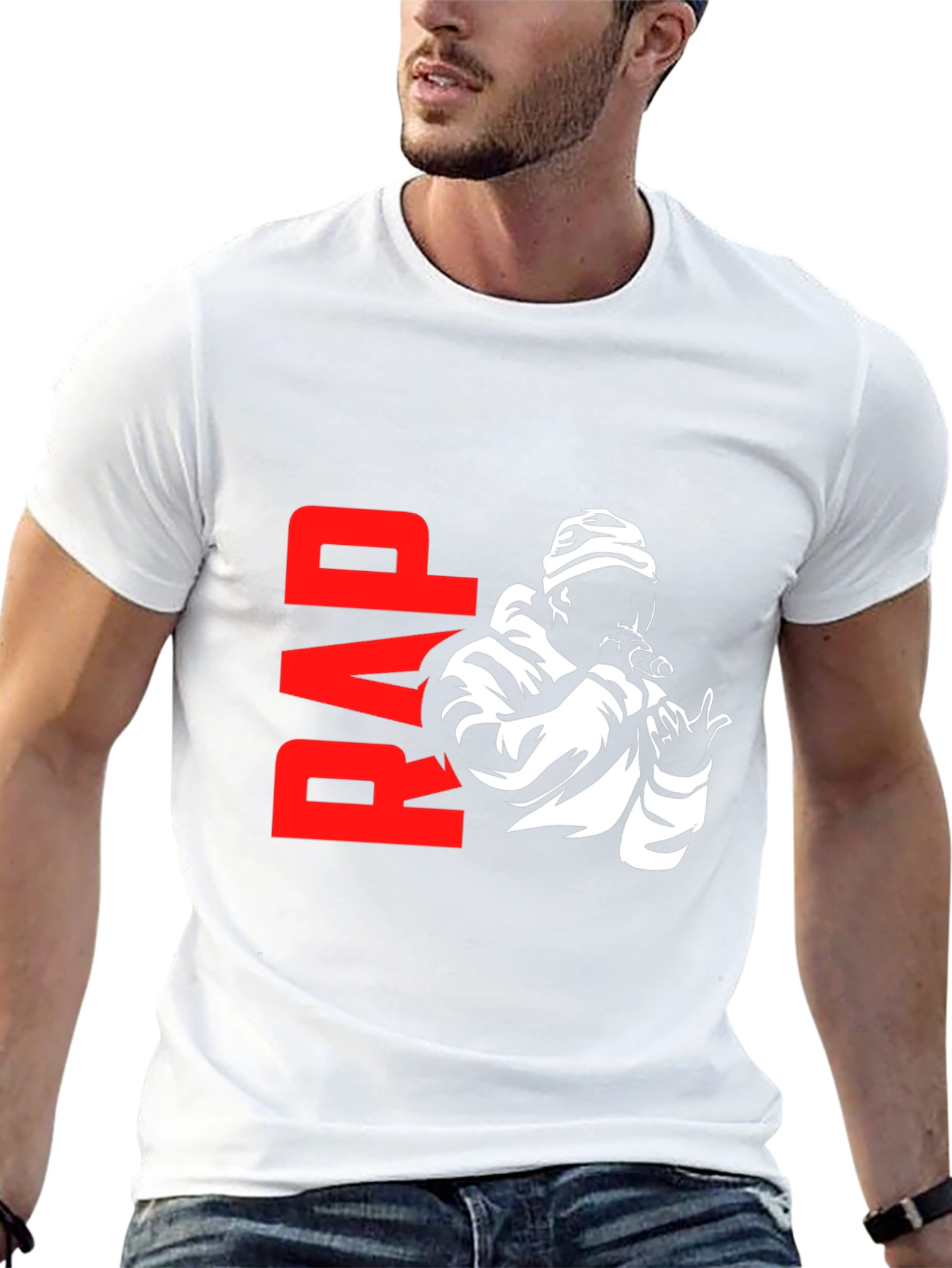 Rap Music T-Shirt - Black Hip Hop Style Tee