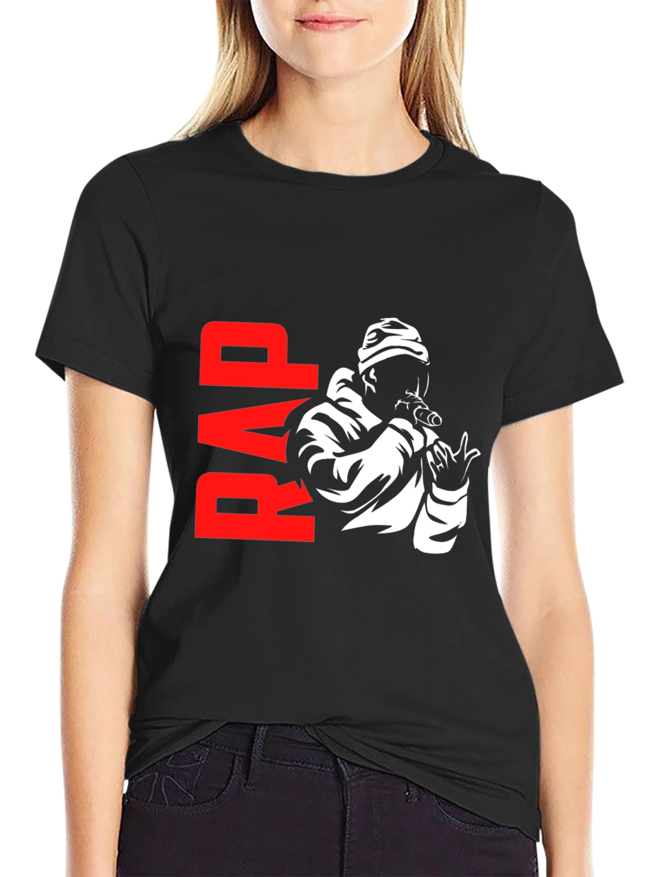 Rap Music T-Shirt - Black Hip Hop Style Tee