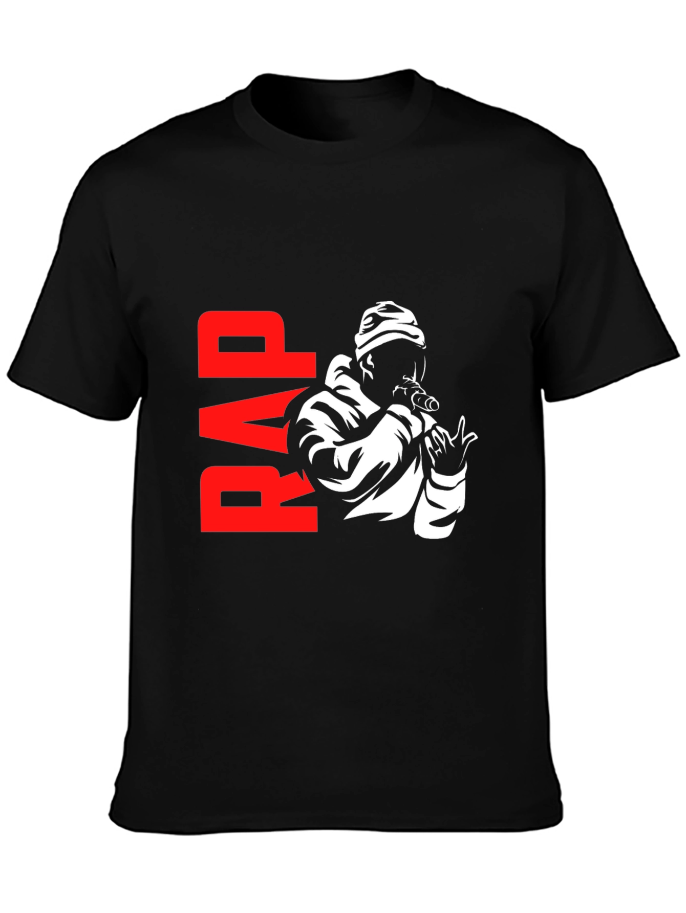 Rap Music T-Shirt - Black Hip Hop Style Tee