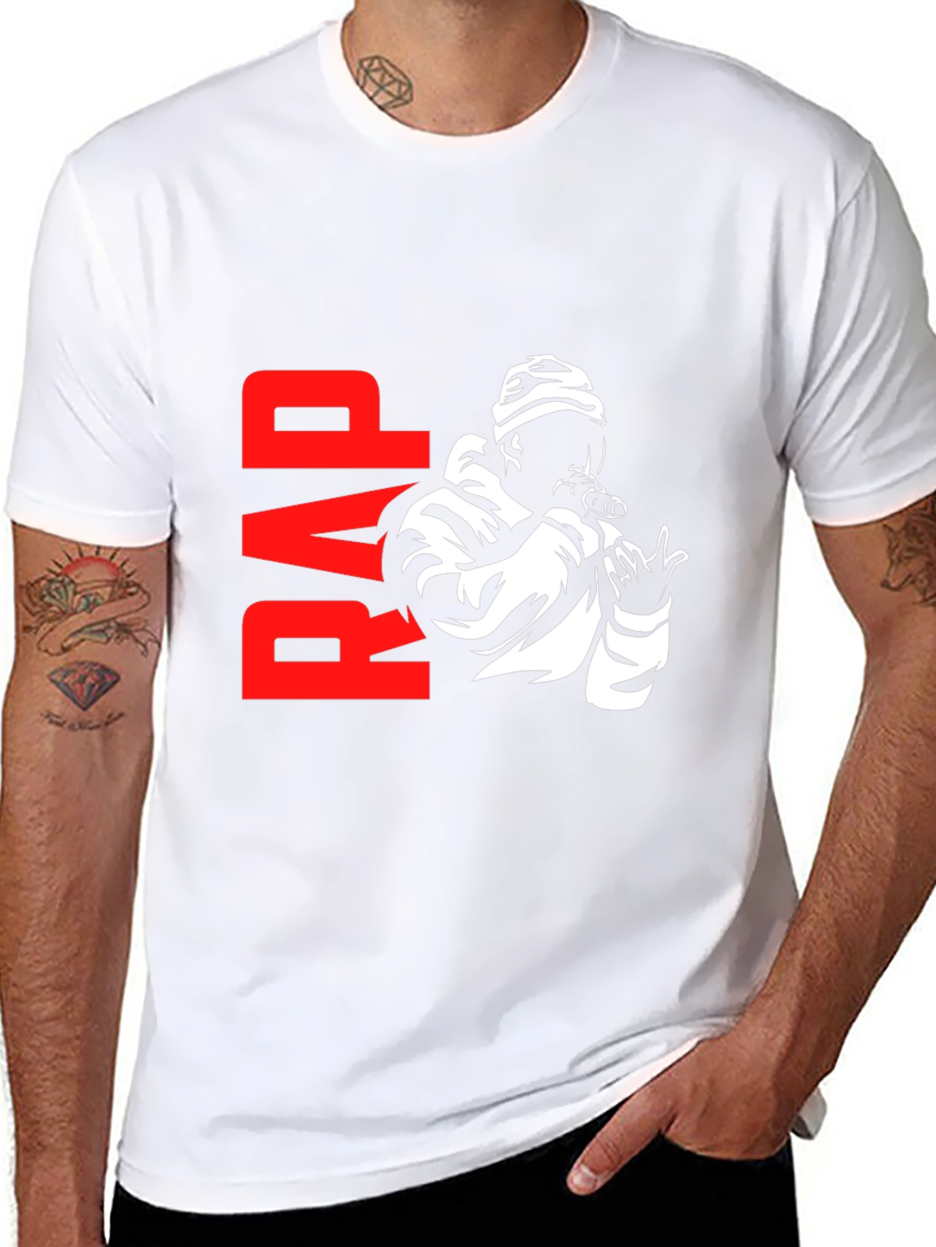 Rap Music T-Shirt - Black Hip Hop Style Tee