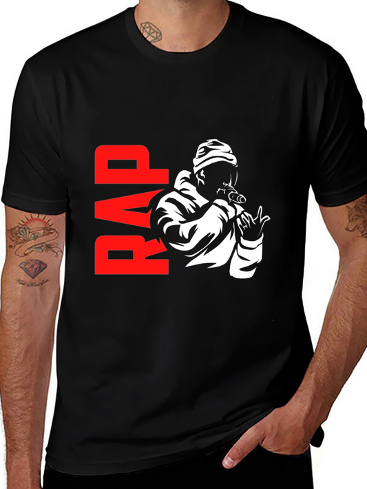 Rap Music T-Shirt - Black Hip Hop Style Tee