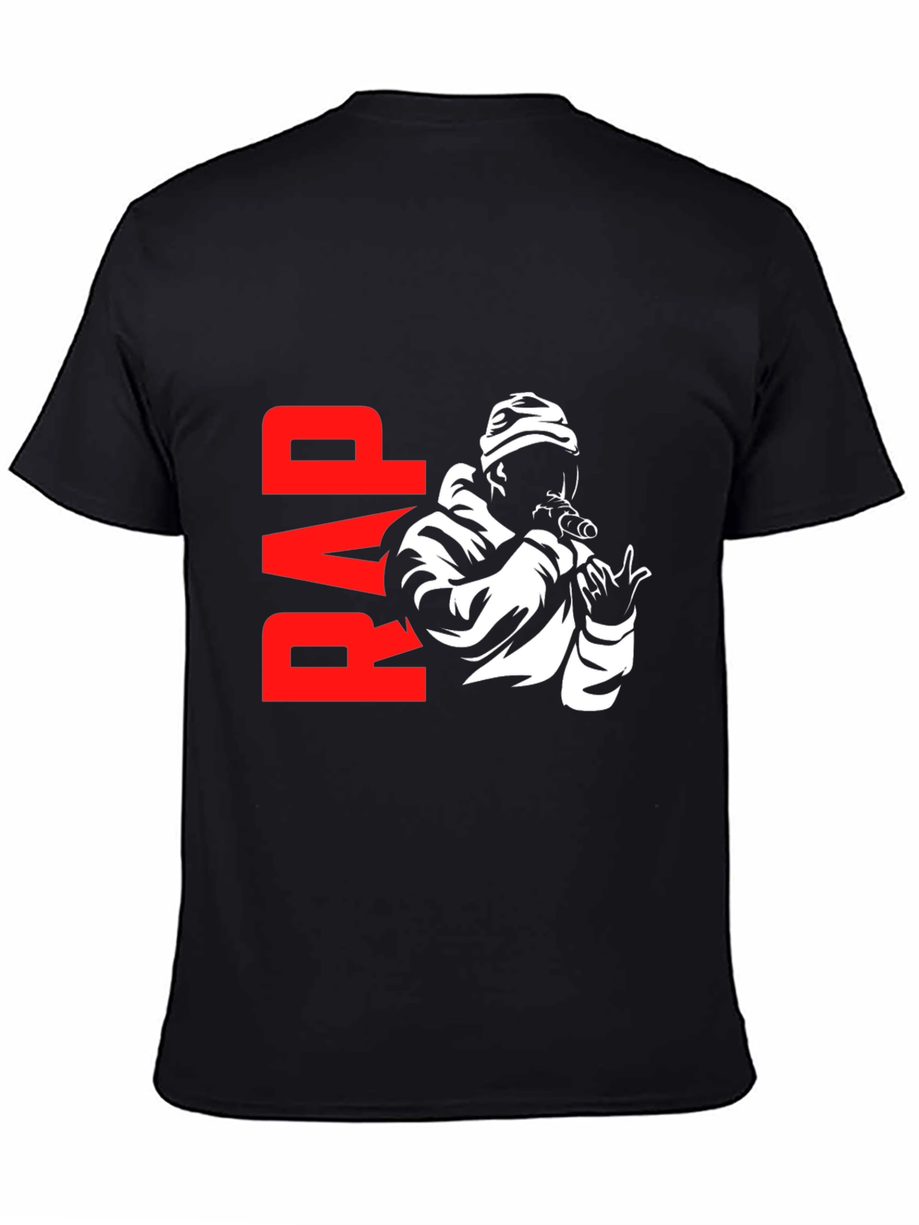 Rap Music T-Shirt - Black Hip Hop Style Tee