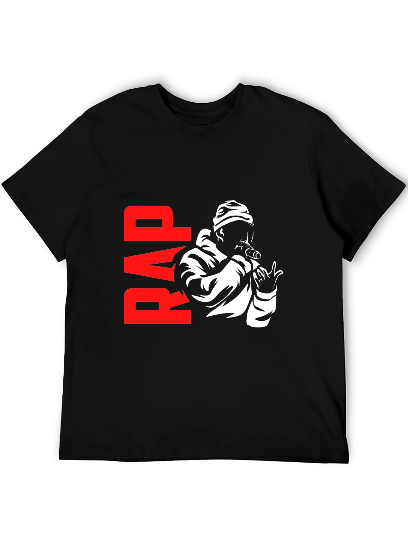 Rap Music T-Shirt - Black Hip Hop Style Tee
