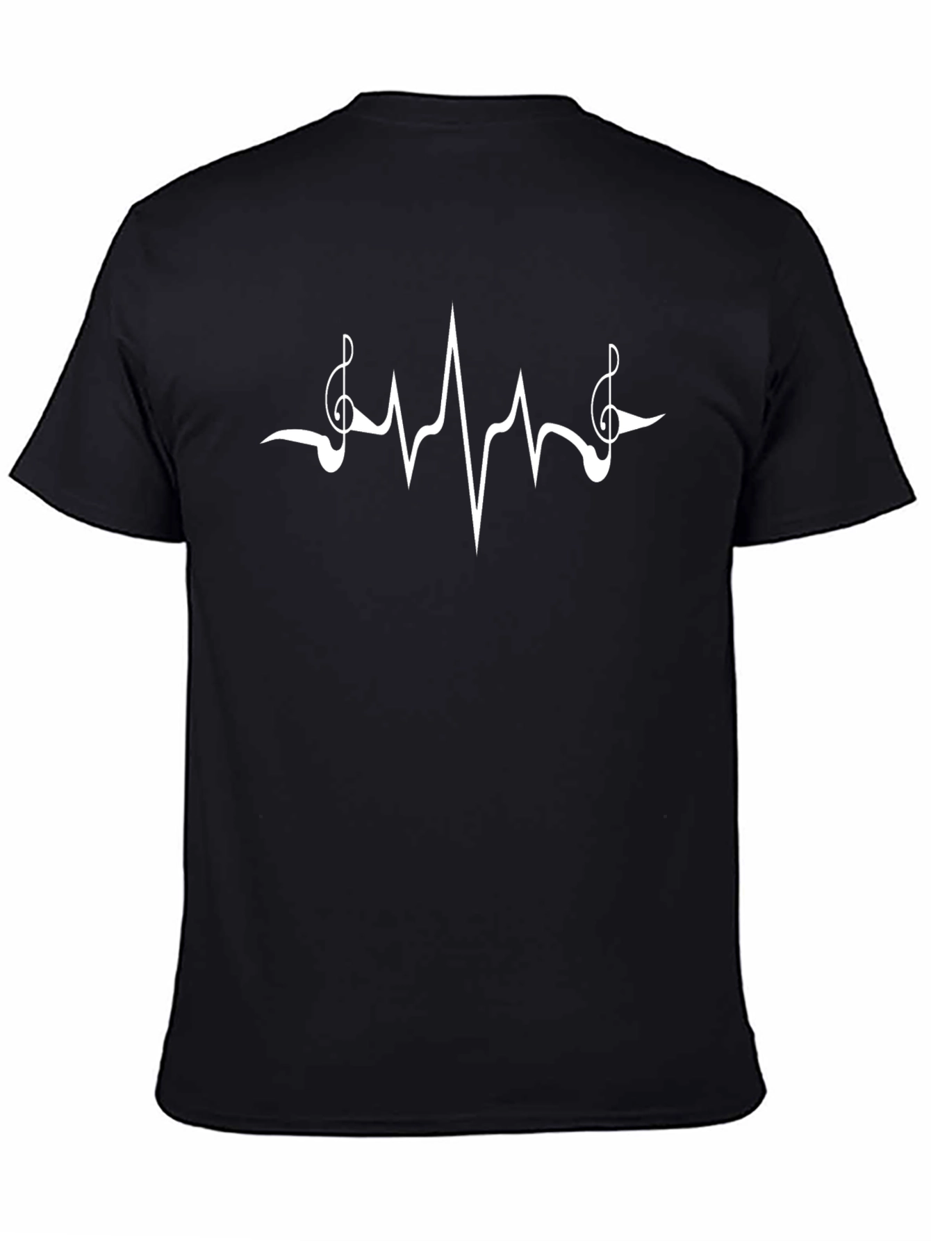 Music Heartbeat T-Shirt - Black