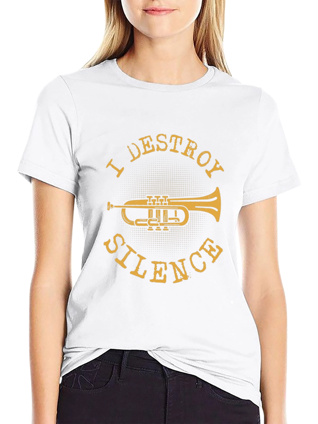 I Destroy Silence Trumpet Graphic T-Shirt