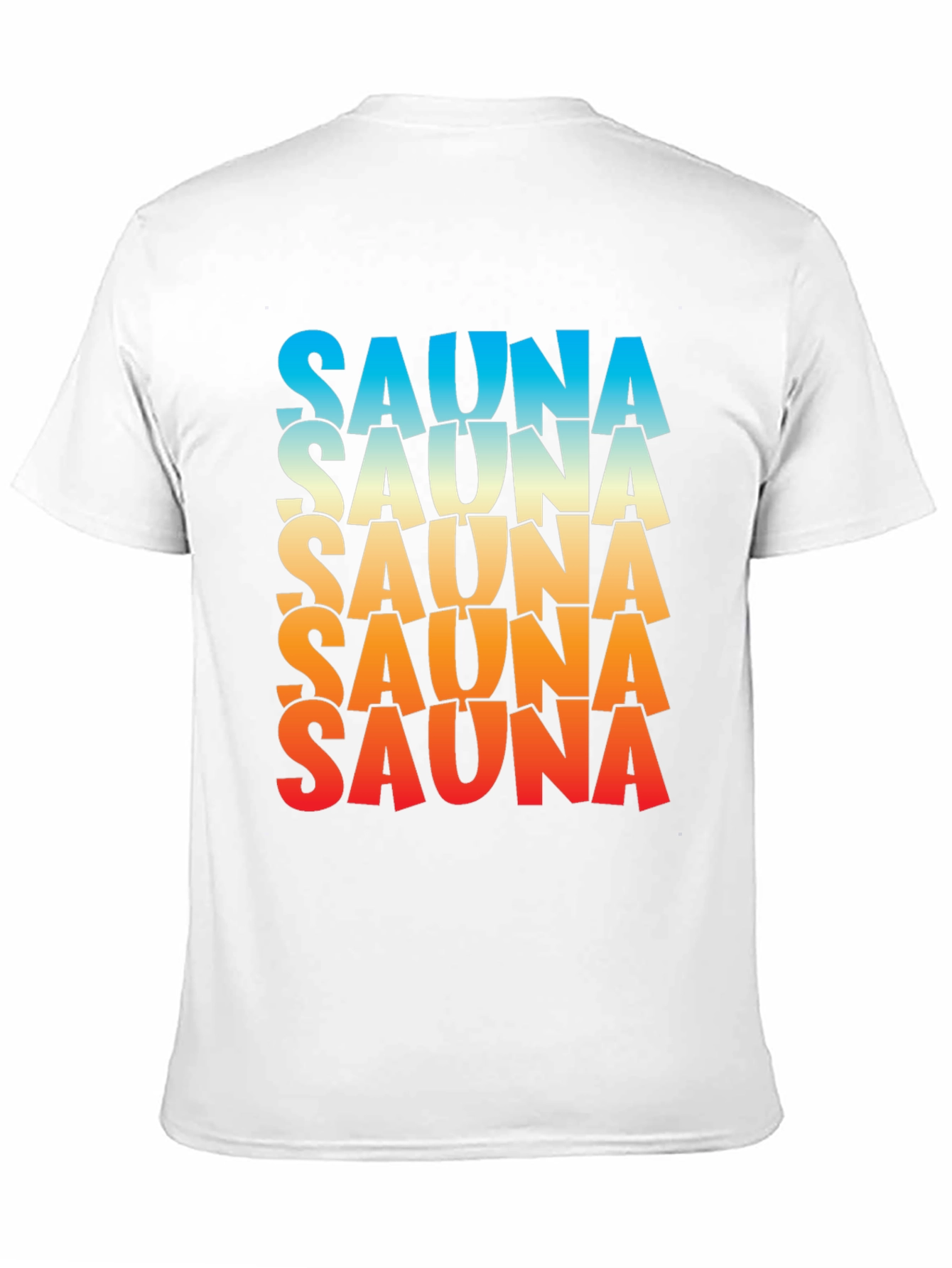 Sauna Graphic Tee - Gradient Text Unisex Shirt