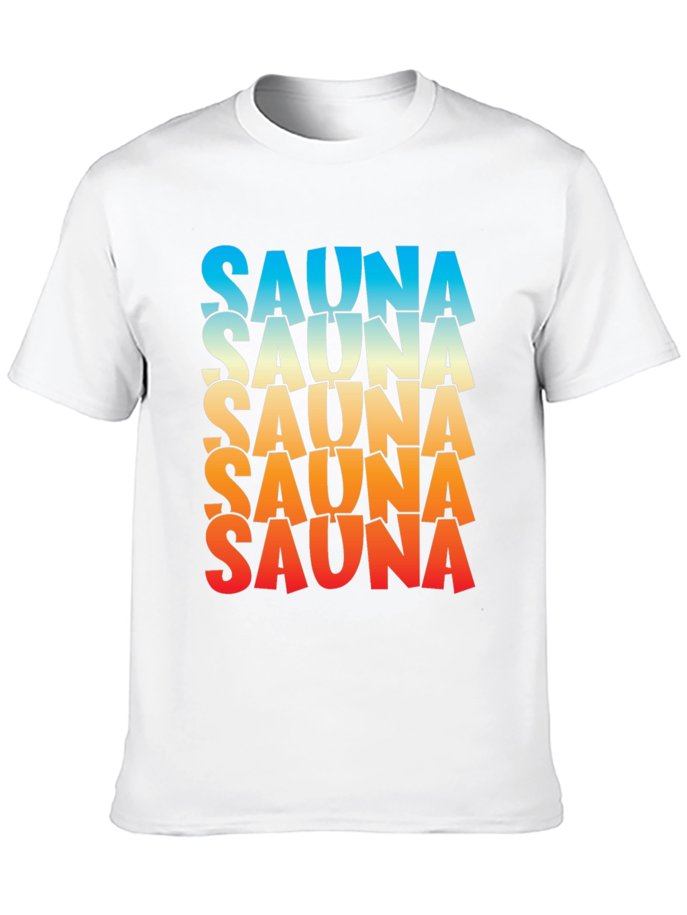 Sauna Graphic Tee - Gradient Text Unisex Shirt