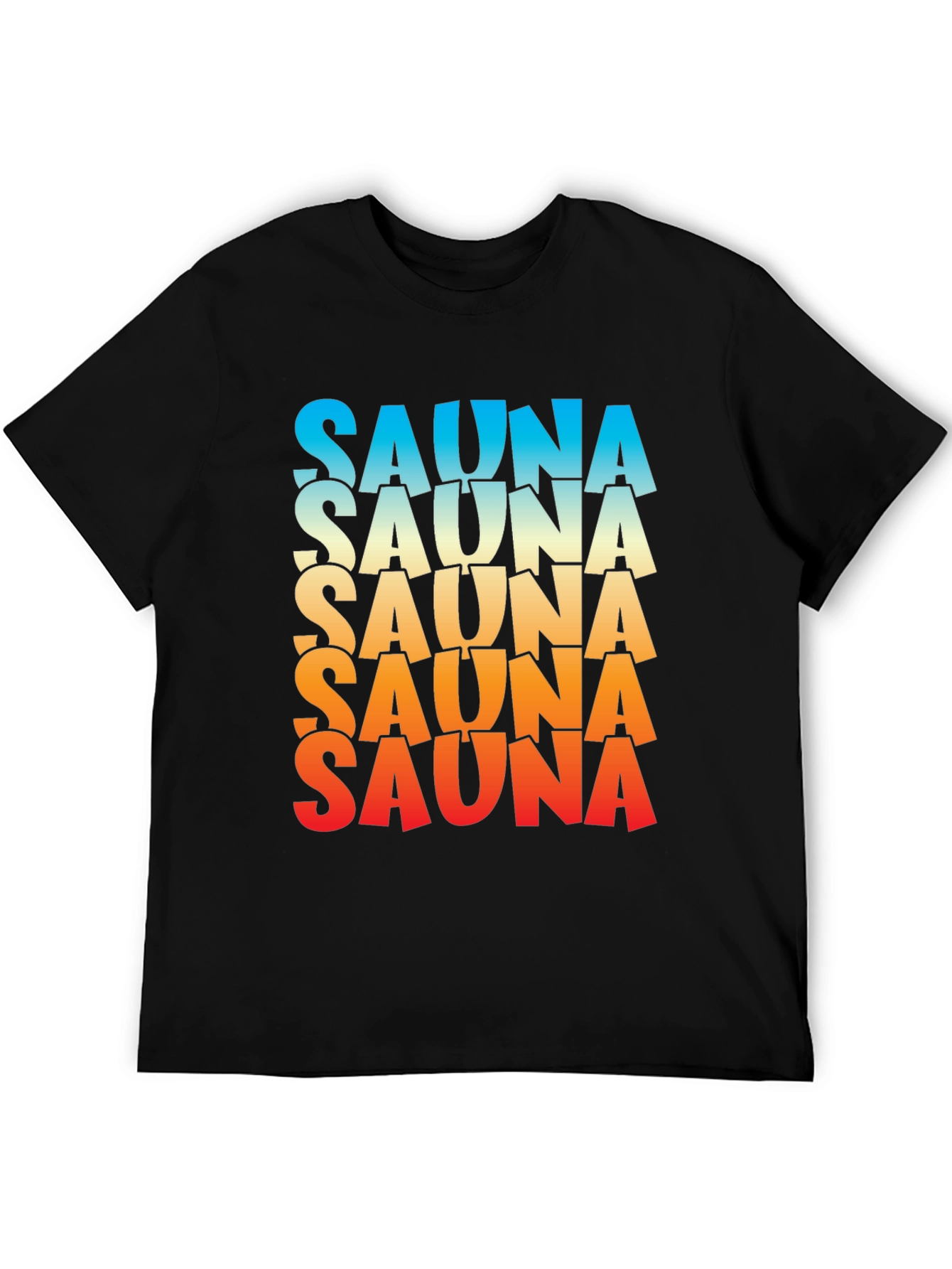 Sauna Graphic Tee - Gradient Text Unisex Shirt
