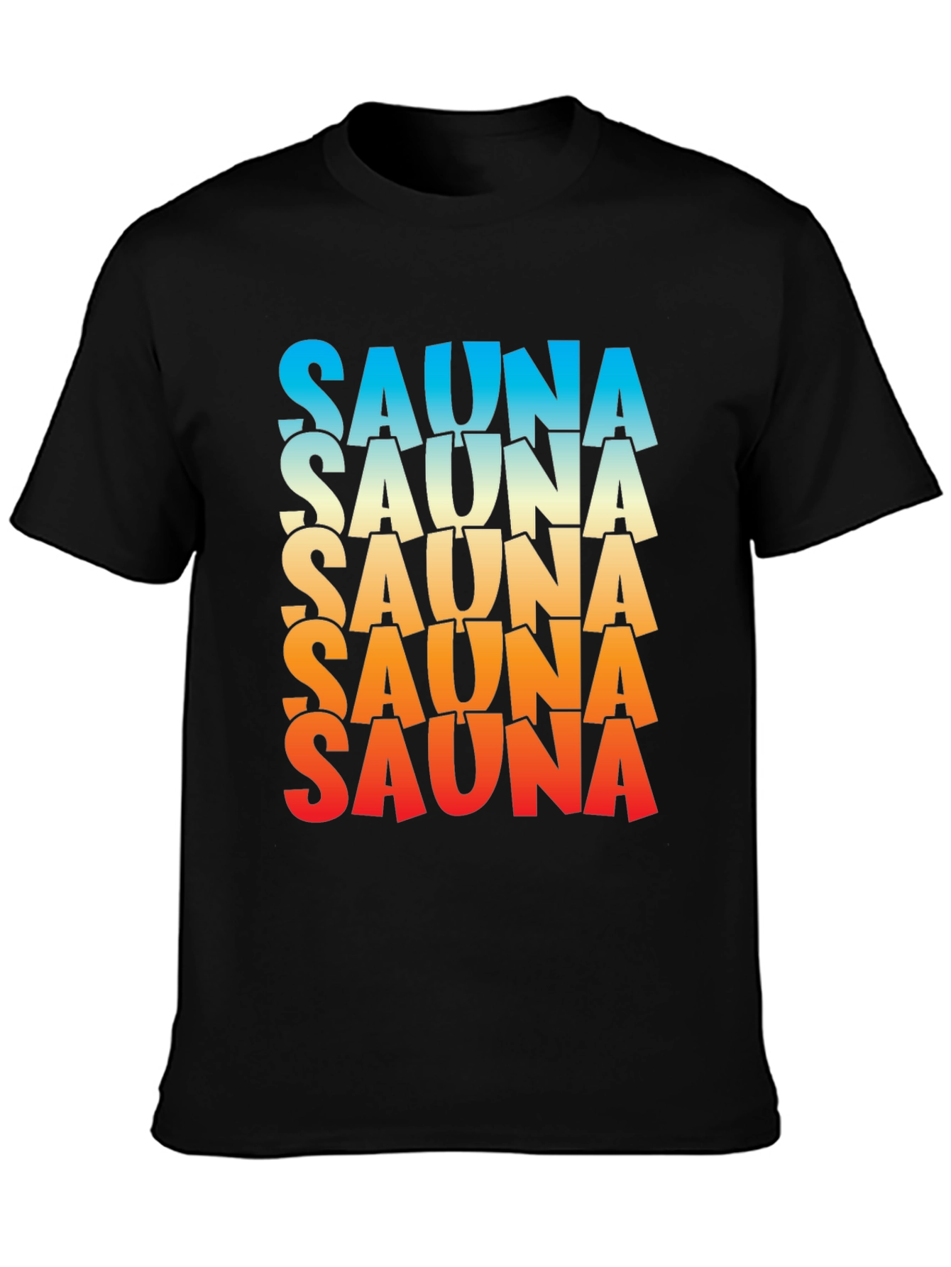 Sauna Graphic Tee - Gradient Text Unisex Shirt