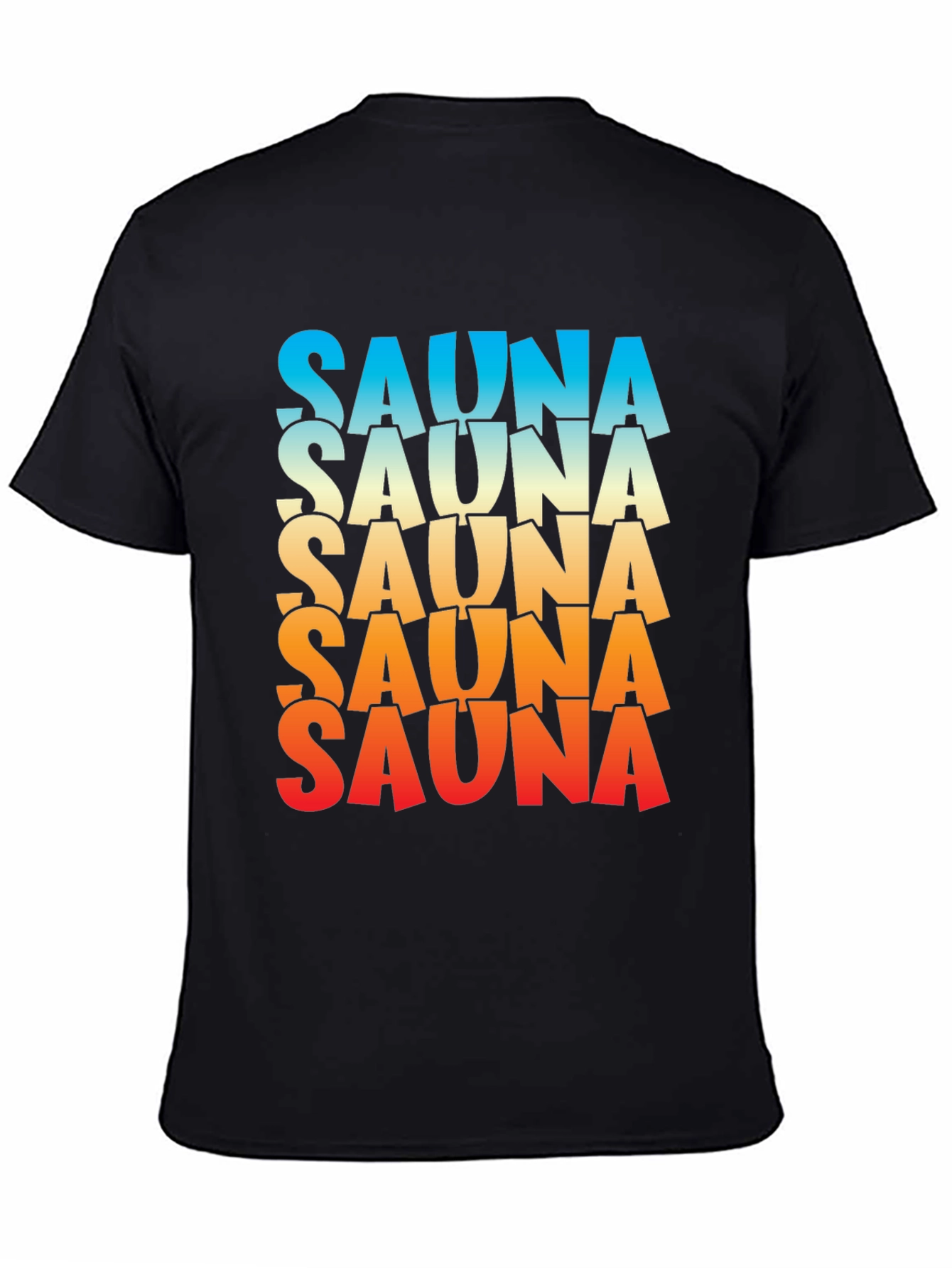 Sauna Graphic Tee - Gradient Text Unisex Shirt
