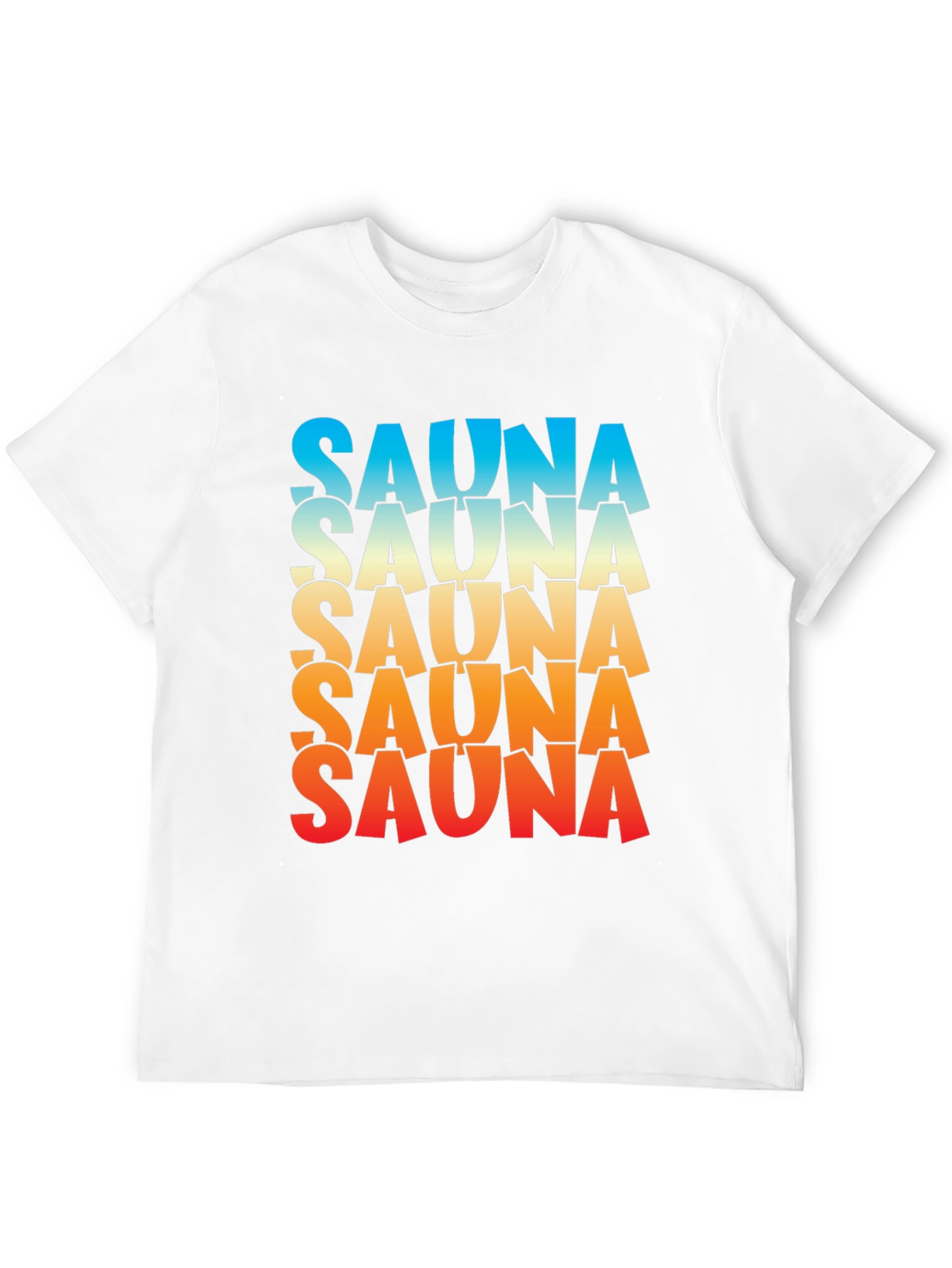 Sauna Graphic Tee - Gradient Text Unisex Shirt