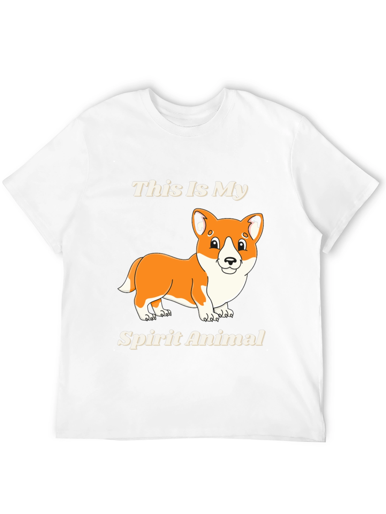 Corgi Spirit Animal Black T-Shirt