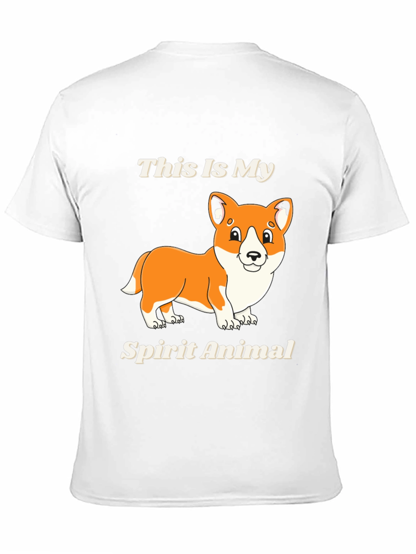 Corgi Spirit Animal Black T-Shirt