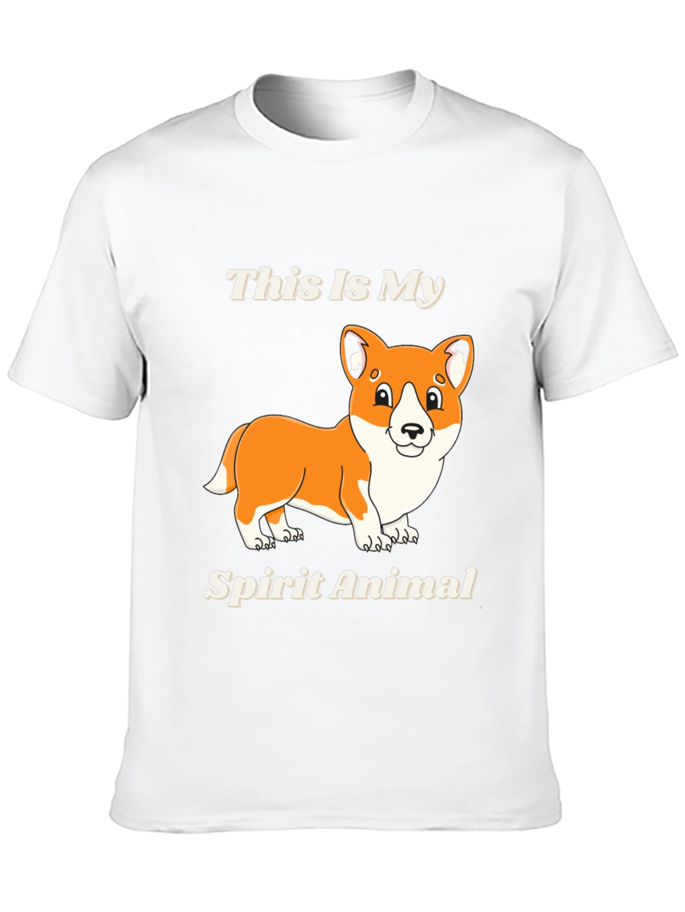 Corgi Spirit Animal Black T-Shirt