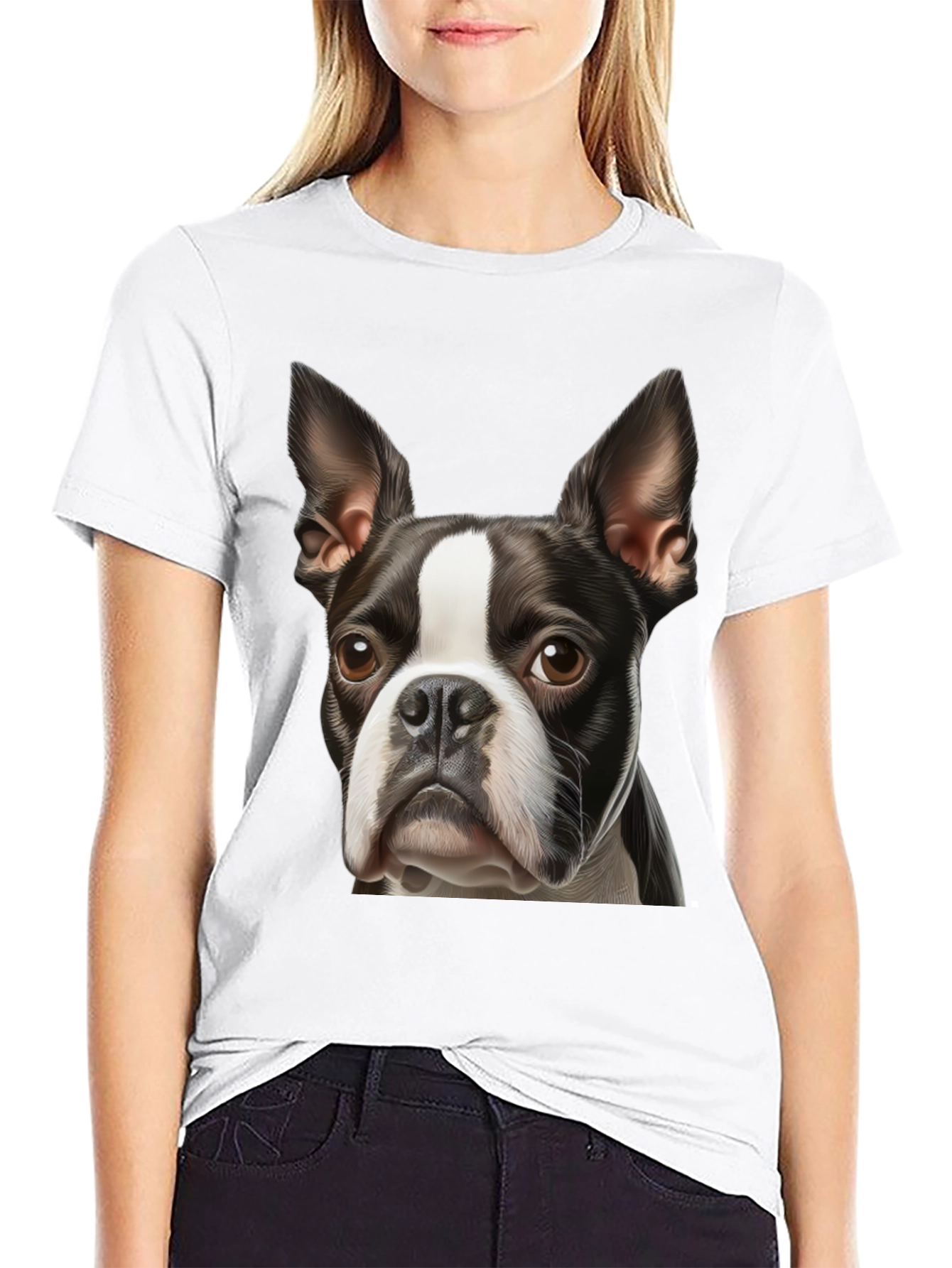 Boston Terrier Graphic Tee - Black
