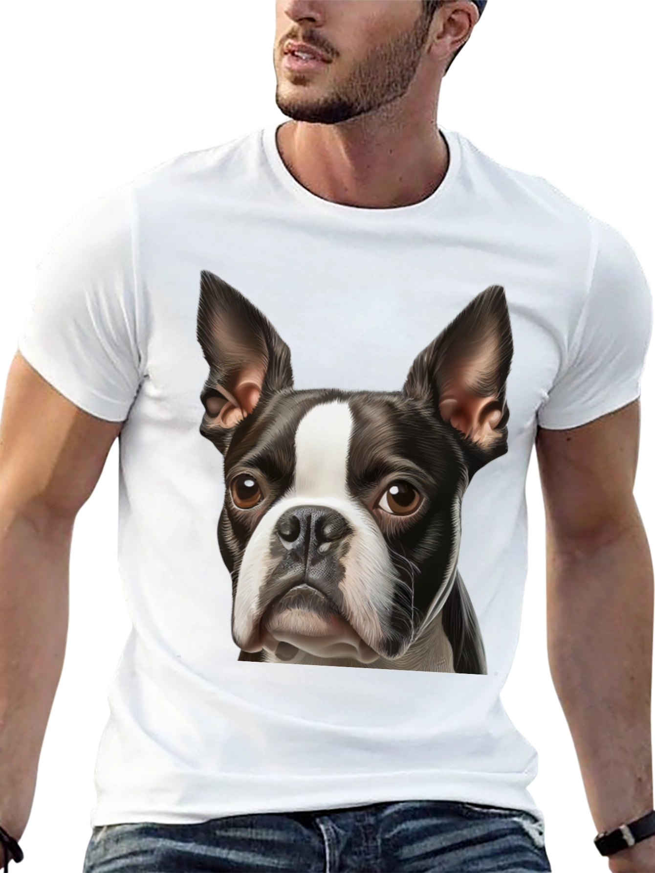 Boston Terrier Graphic Tee - Black