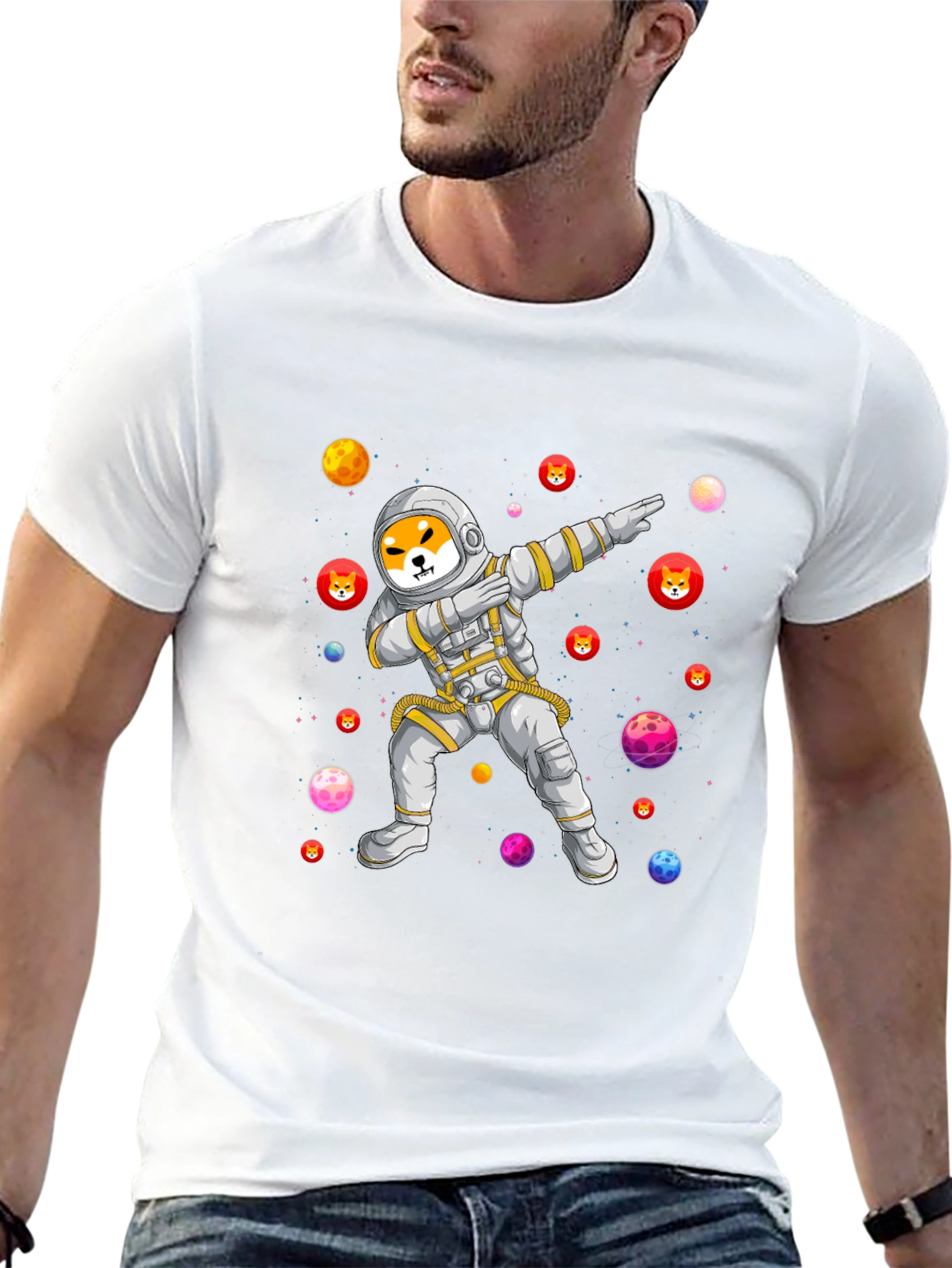 Shiba Inu Astronaut Dabbing T-Shirt - Crypto Meme Tee