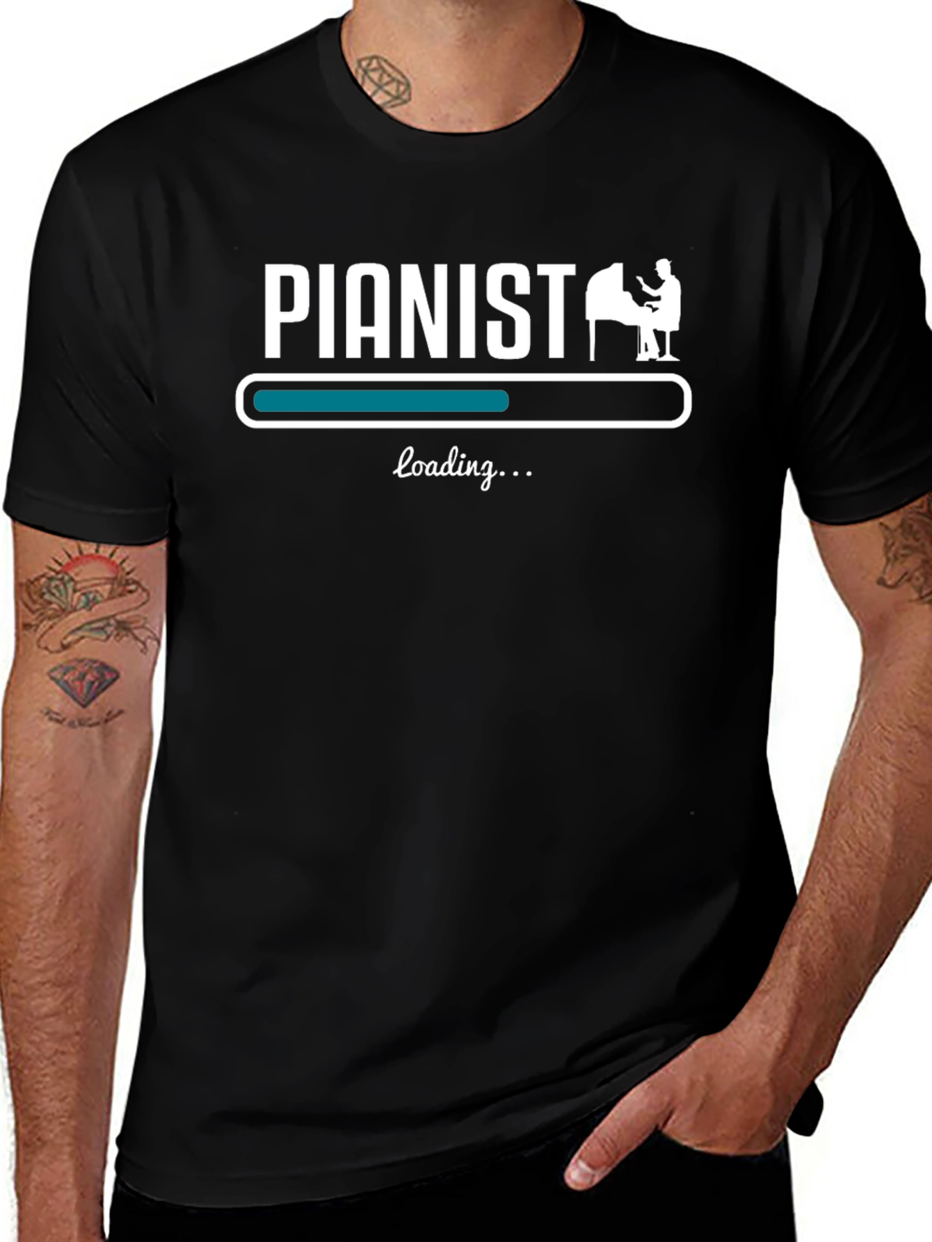 Pianist Loading T-Shirt - Music Lover Gift