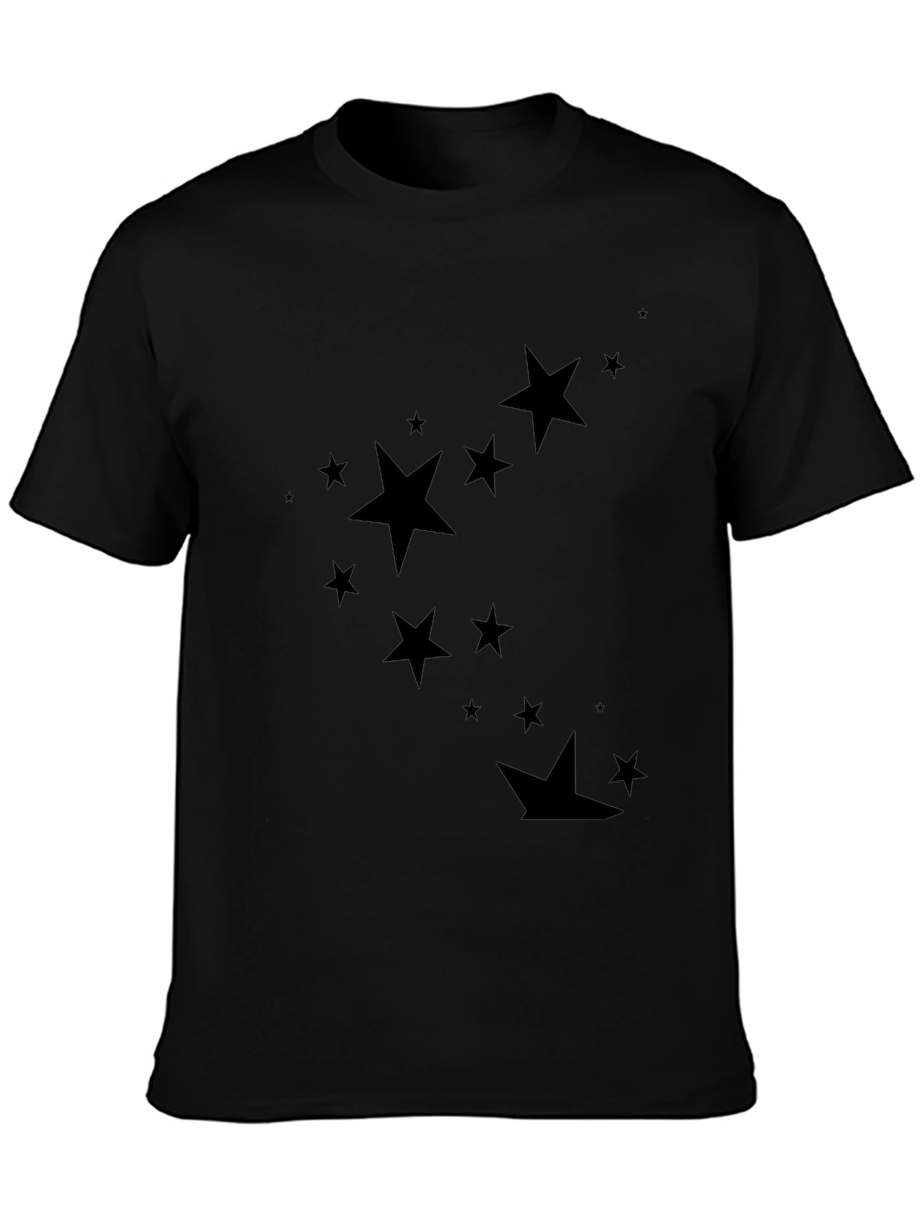 Starry Night Black Tee - Stylish Mens Casual Wear