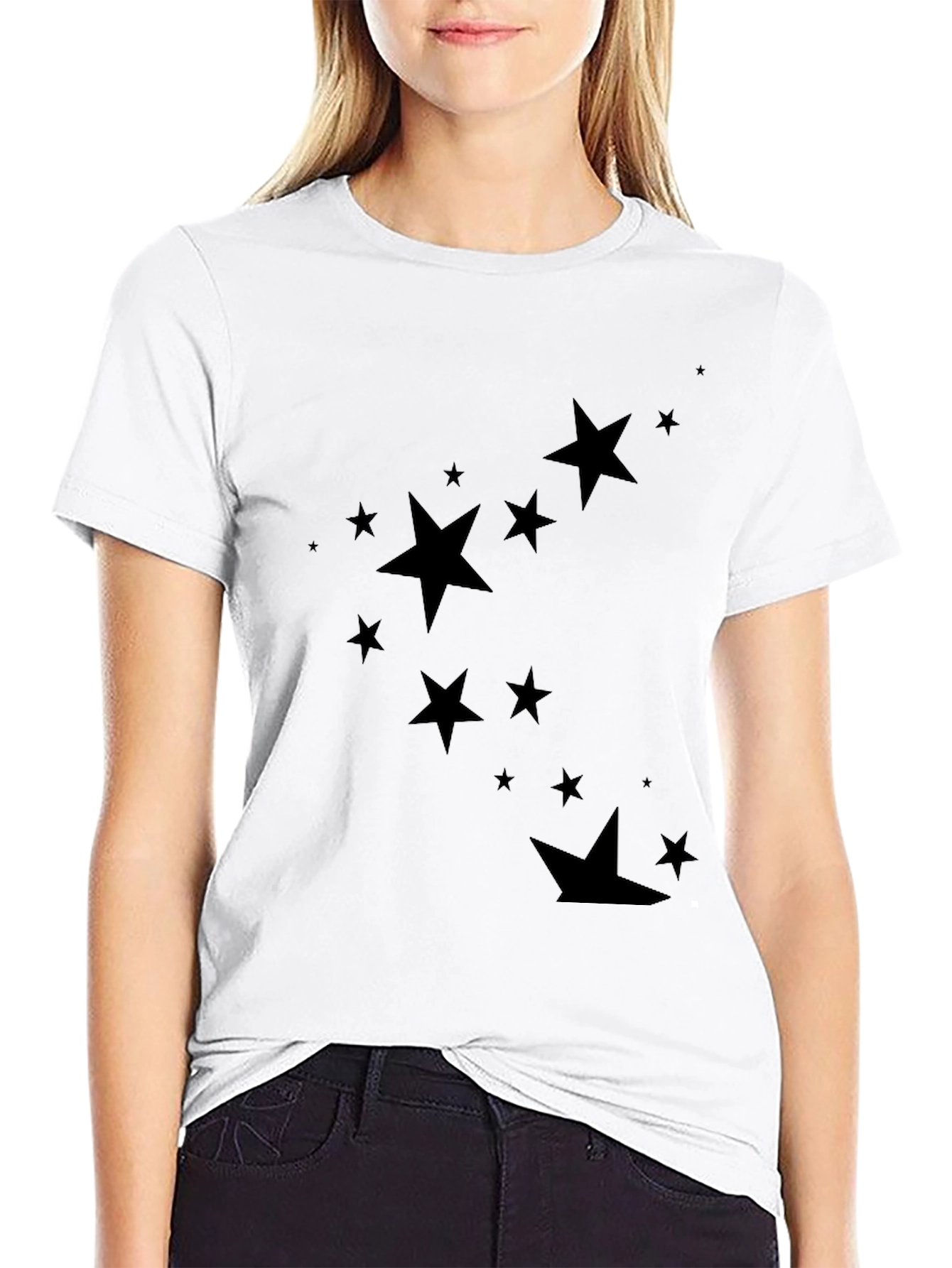 Starry Night Black Tee - Stylish Mens Casual Wear