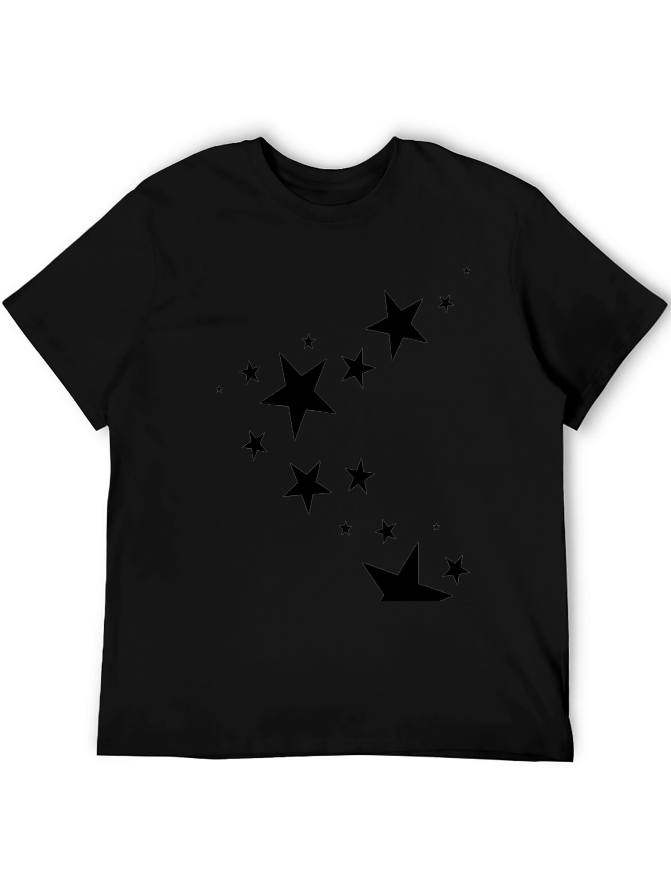 Starry Night Black Tee - Stylish Mens Casual Wear