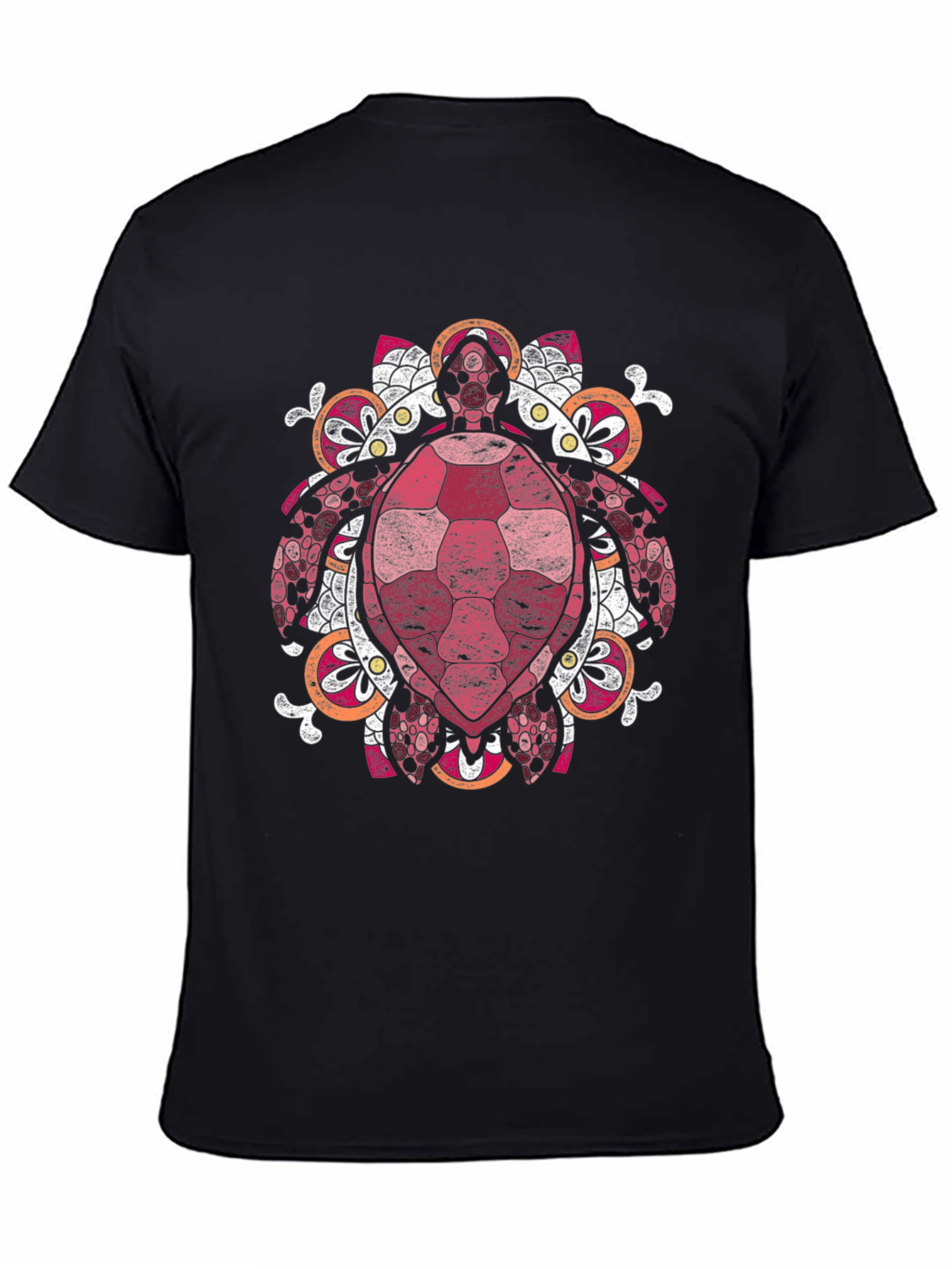 Turtle Mandala Graphic Tee - Black