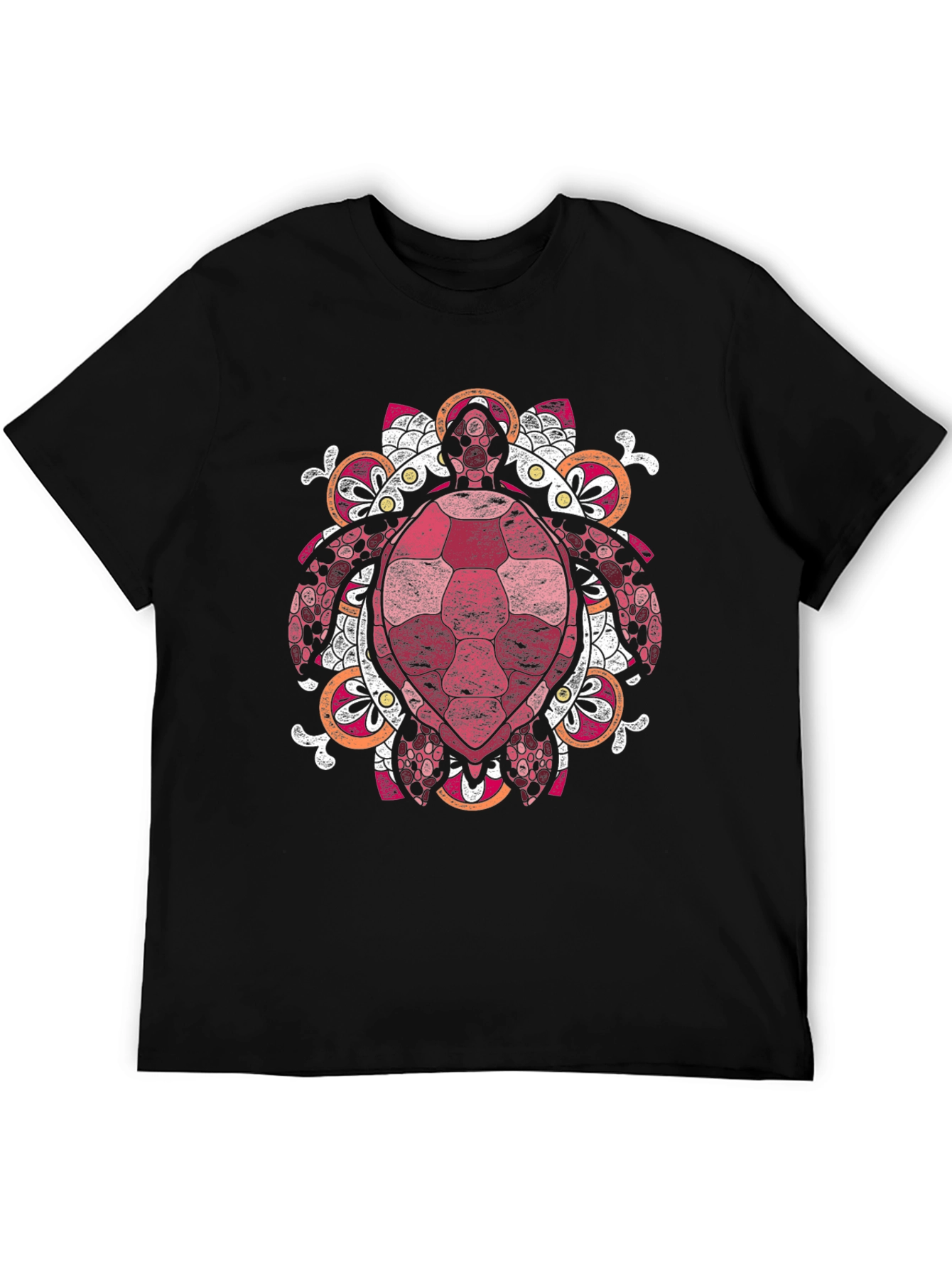 Turtle Mandala Graphic Tee - Black