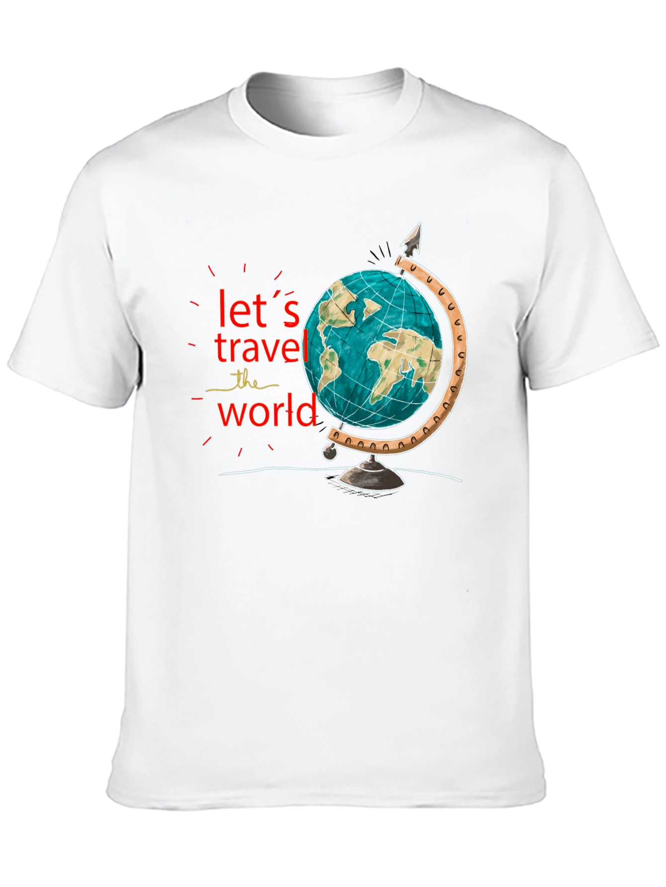 Lets Travel the World Black T-Shirt