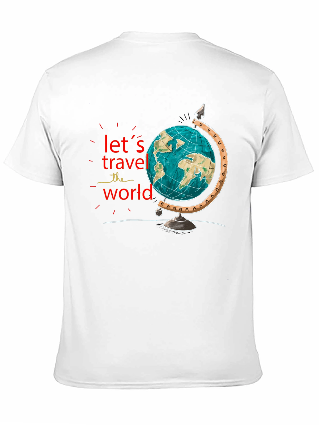 Lets Travel the World Black T-Shirt