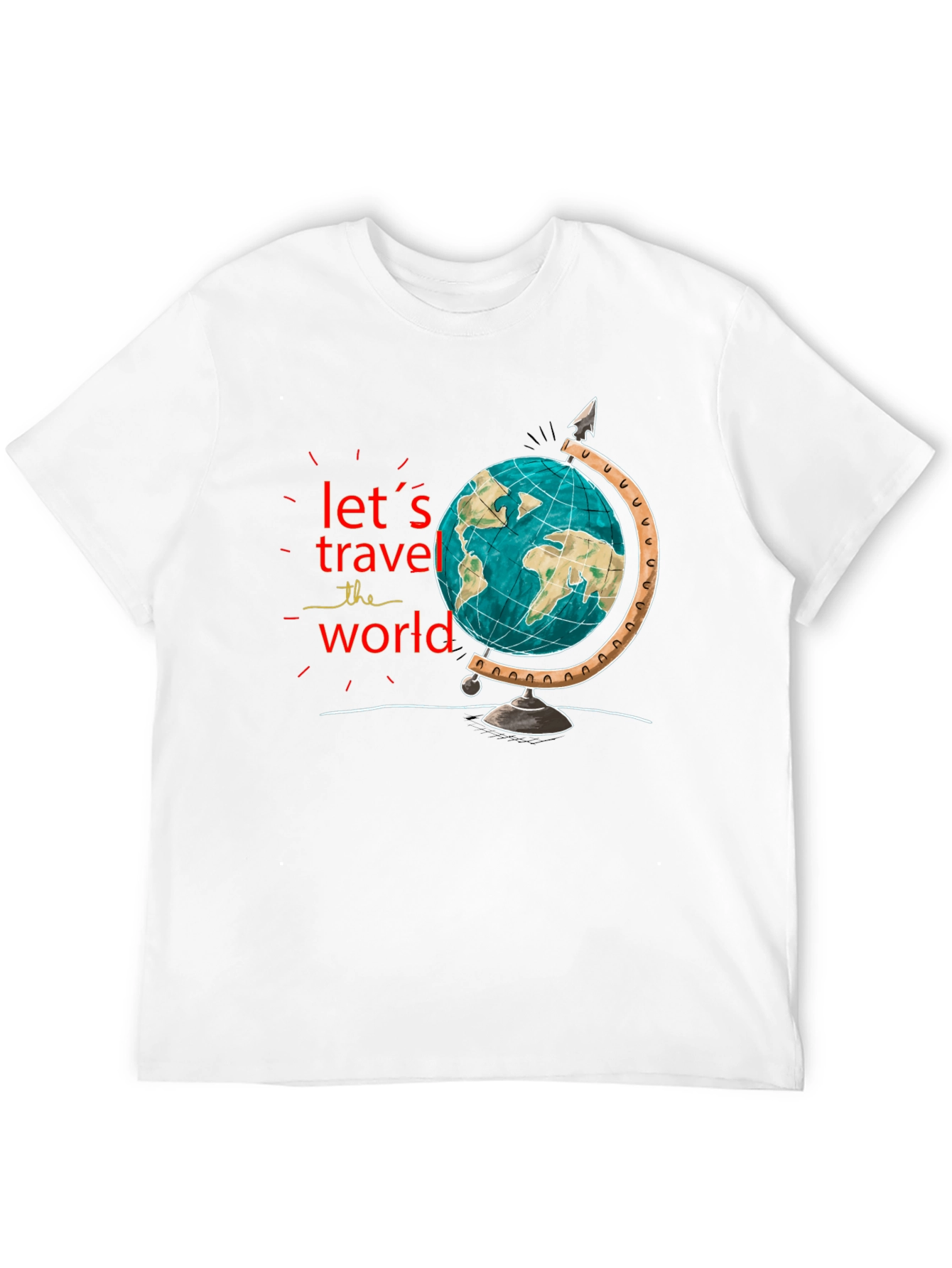 Lets Travel the World Black T-Shirt