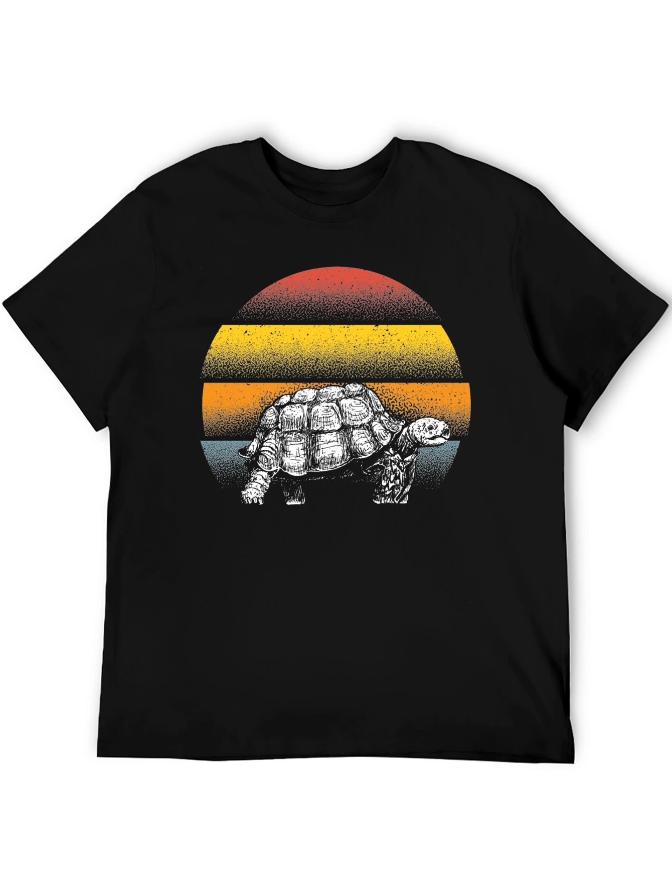 Retro Turtle Graphic Tee - Black