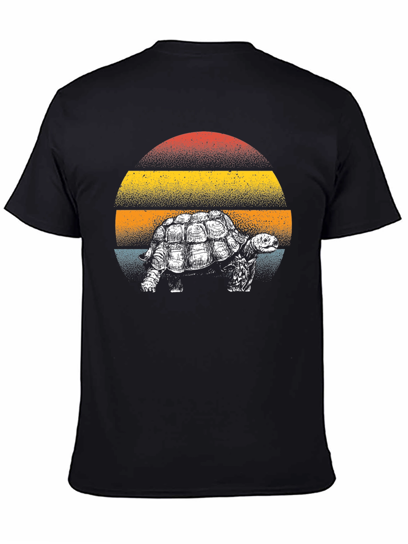 Retro Turtle Graphic Tee - Black