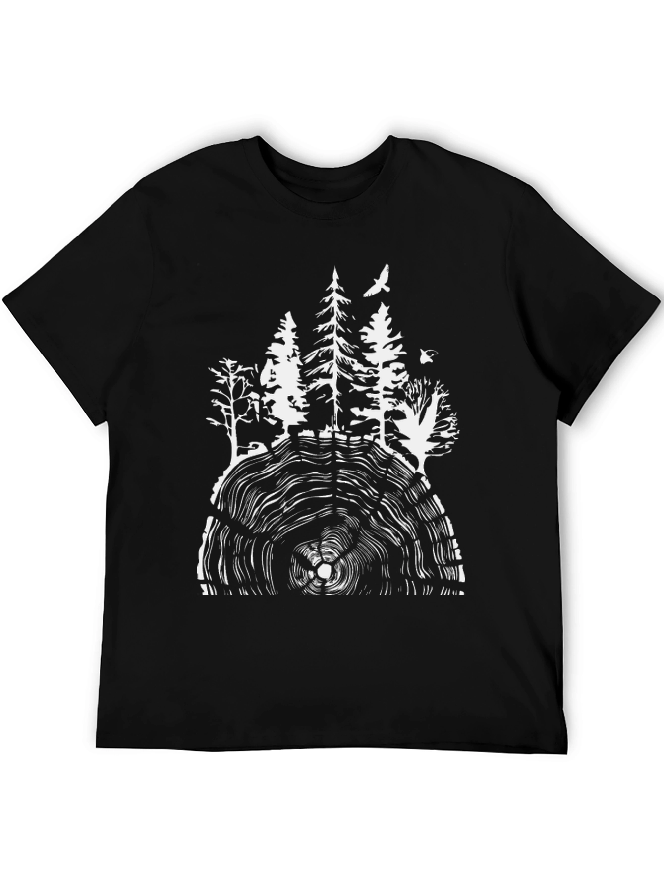 Natures Rings Graphic Tee - Black