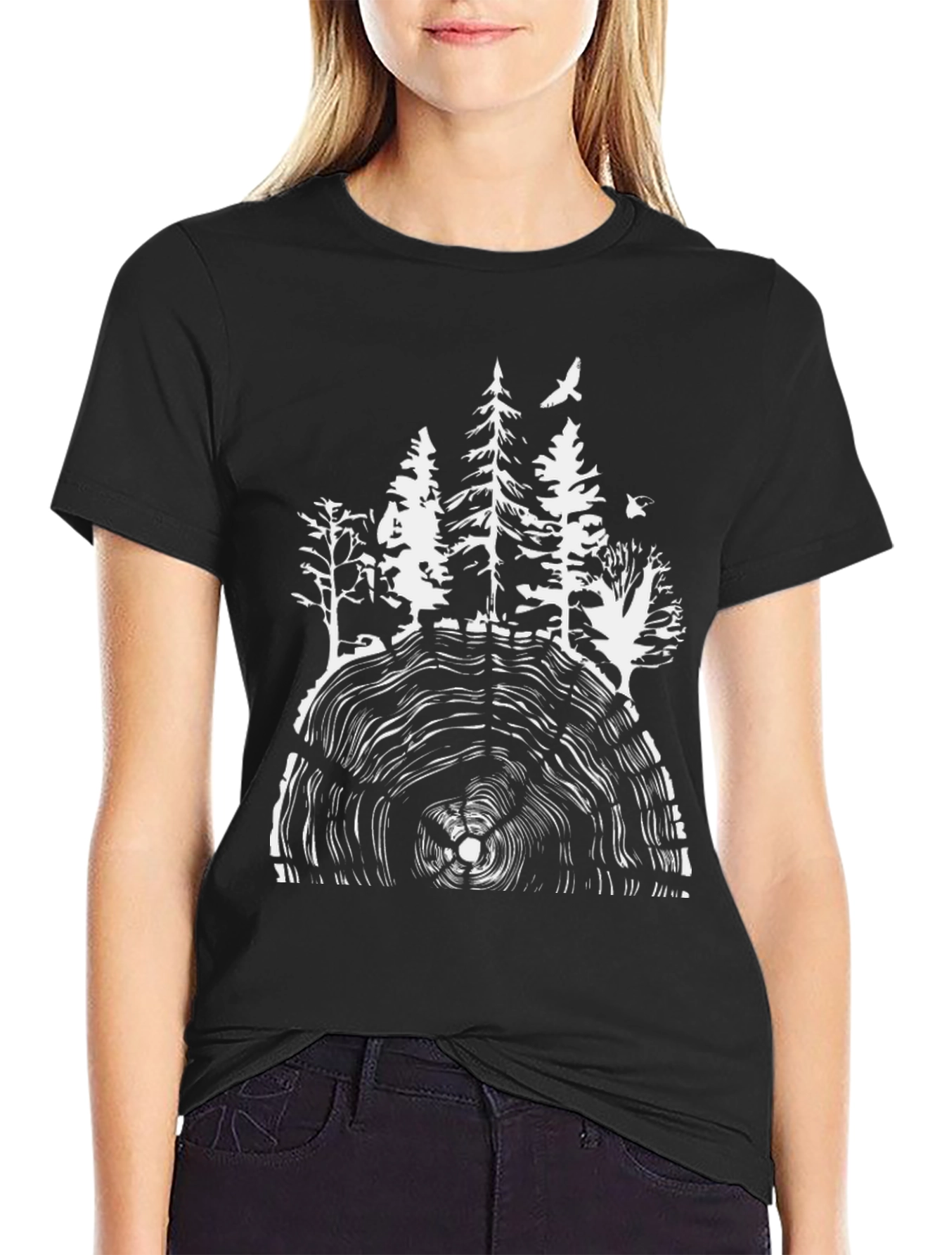 Natures Rings Graphic Tee - Black