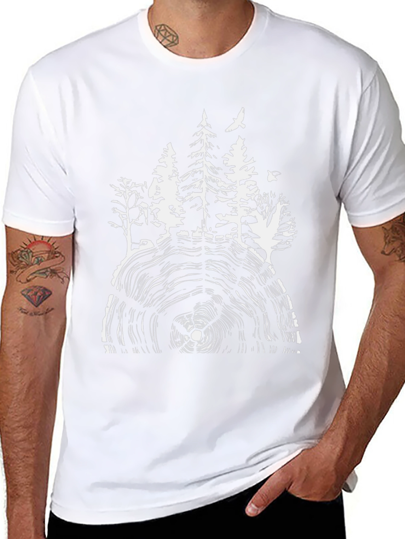 Natures Rings Graphic Tee - Black