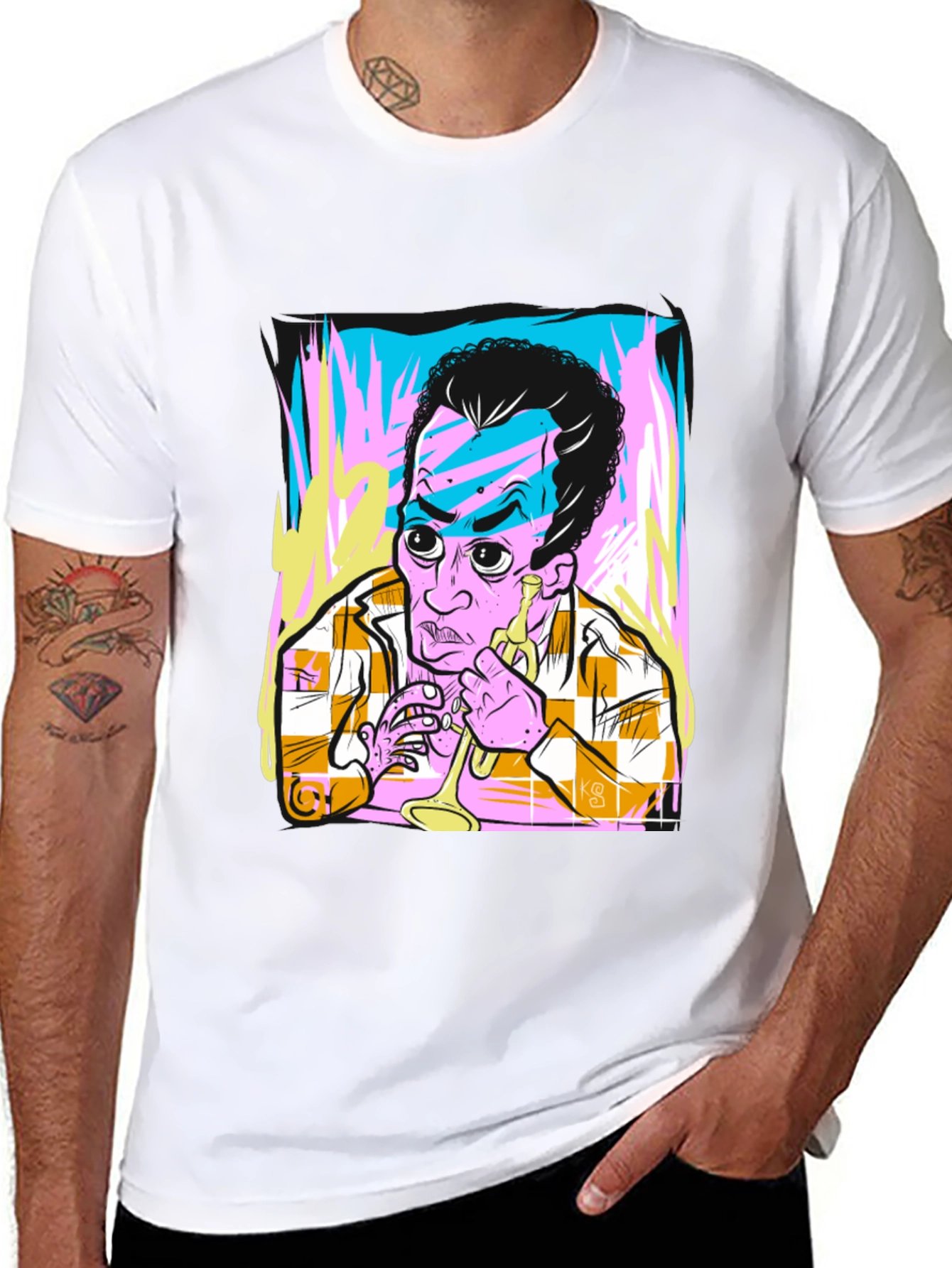 Jazz Trumpet Graphic T-Shirt - Cool Musician Tee