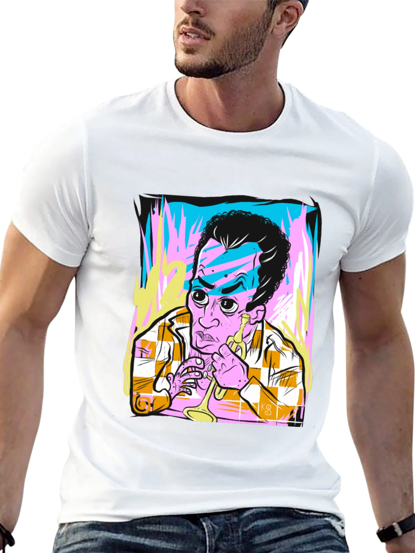 Jazz Trumpet Graphic T-Shirt - Cool Musician Tee