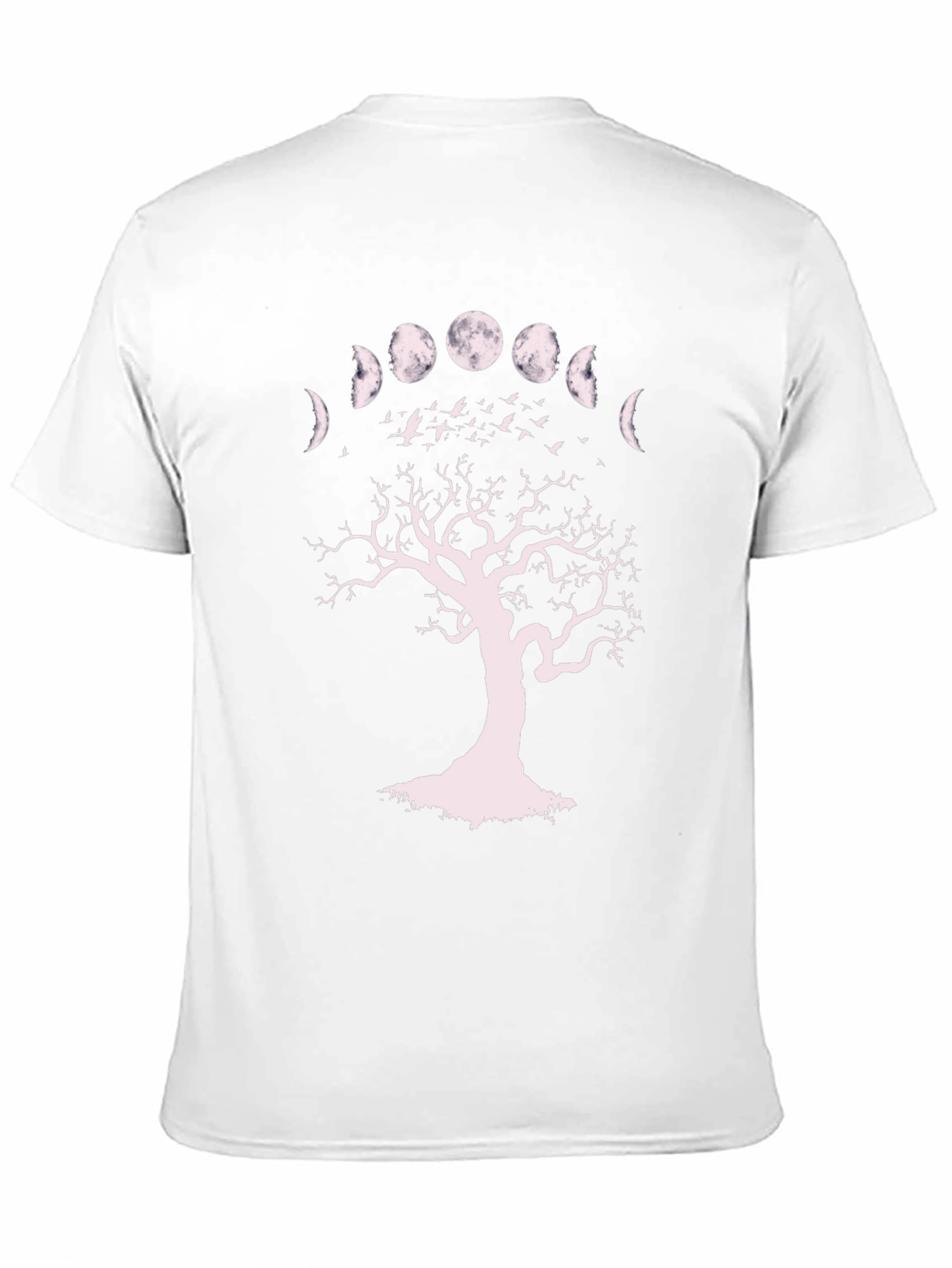 Moon Phases Tree Graphic Tee - Unisex Black T-Shirt