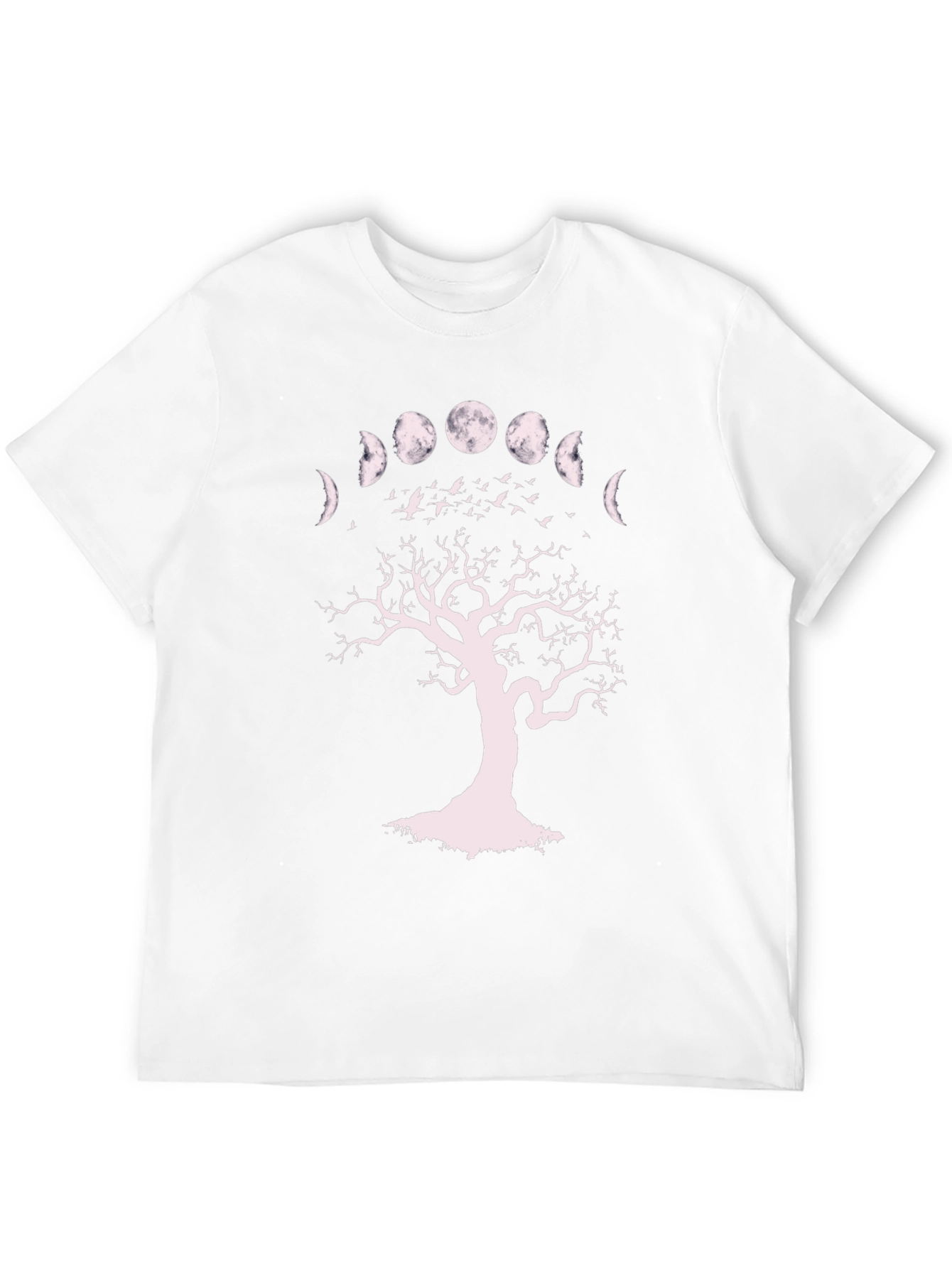 Moon Phases Tree Graphic Tee - Unisex Black T-Shirt