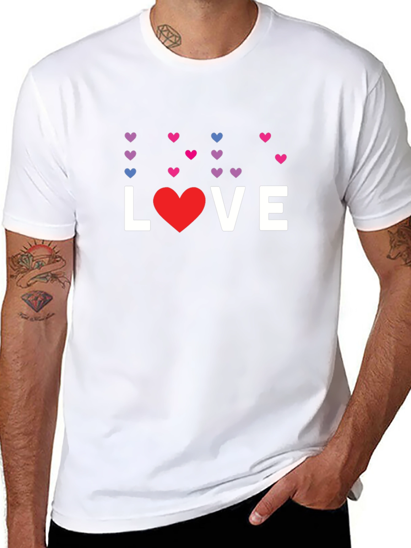 Bisexual Pride Love Heart T-Shirt